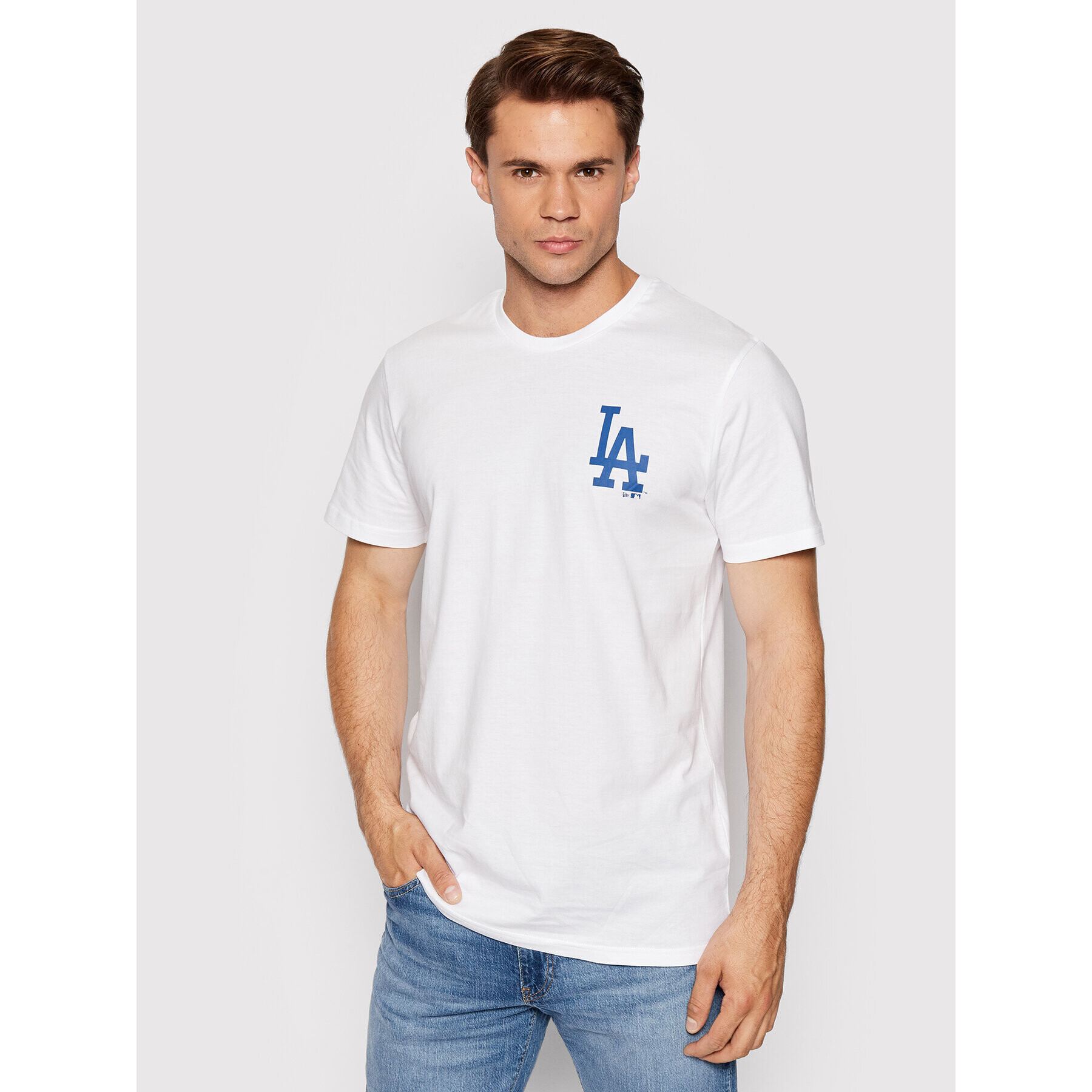 New Era Тишърт LA Dodgers Stadium 13083926 Бял Regular Fit - Pepit.bg