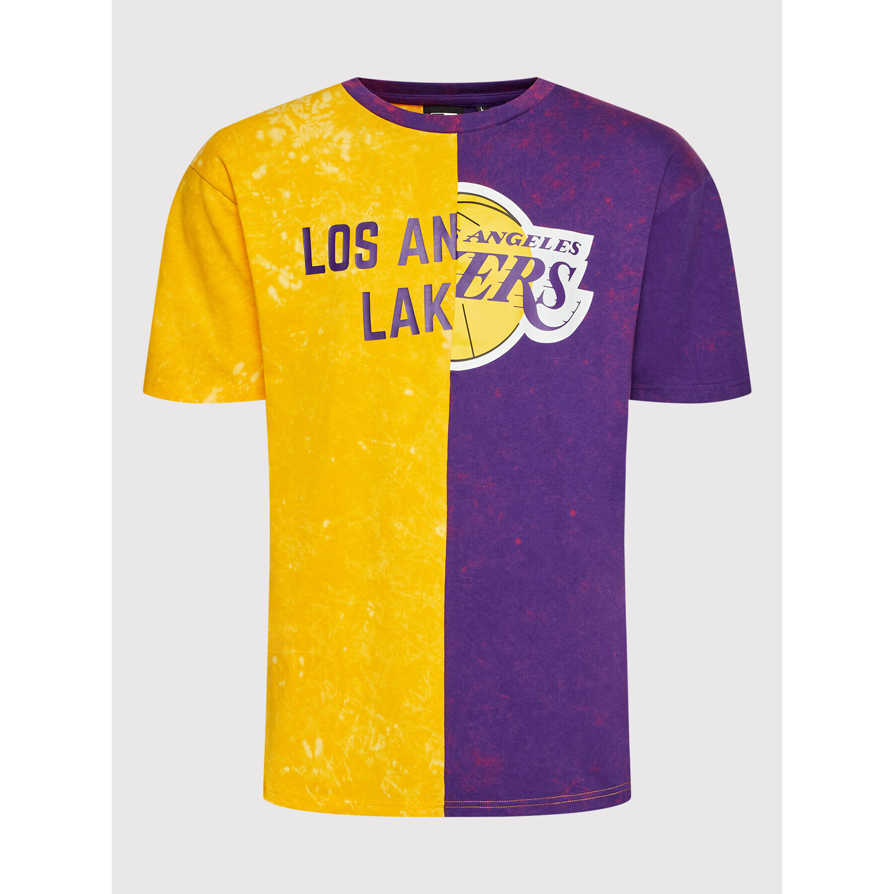 New Era Тишърт LA Lakers Split Graphic 13083855 Жълт Regular Fit - Pepit.bg