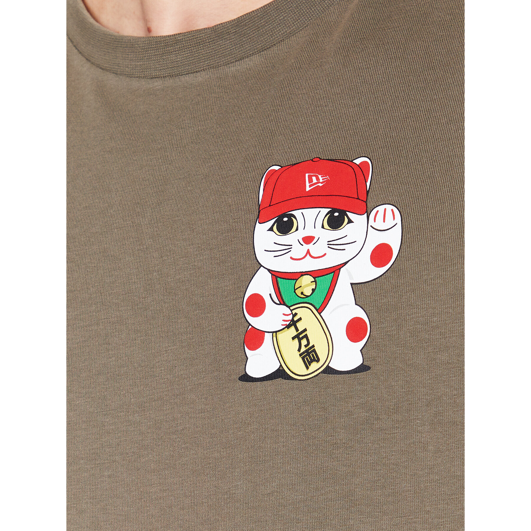 New Era Тишърт Lucky Paws Character 60332250 Зелен Oversize - Pepit.bg