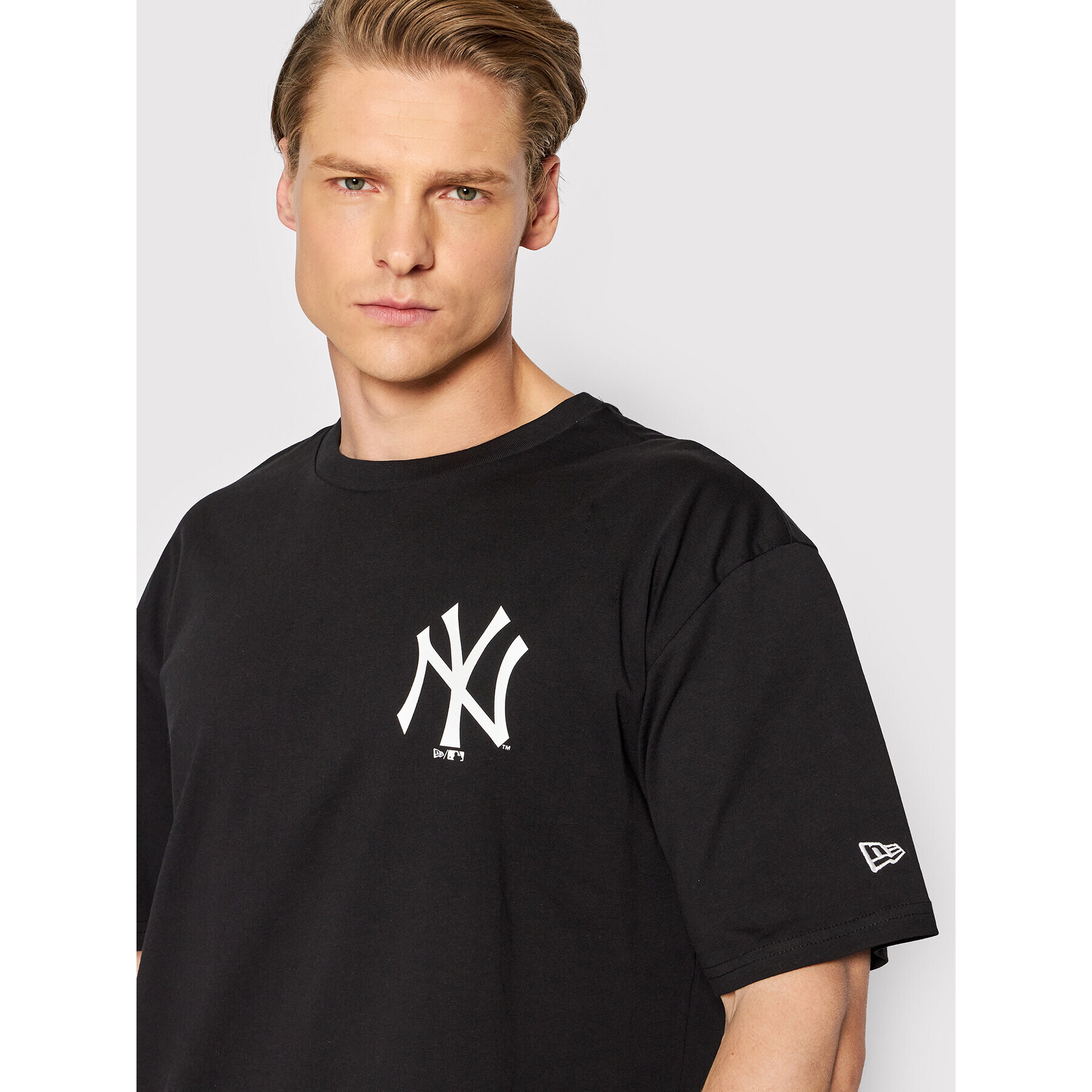 New Era Тишърт Mlb Big Logo 12195450 Черен Regular Fit - Pepit.bg