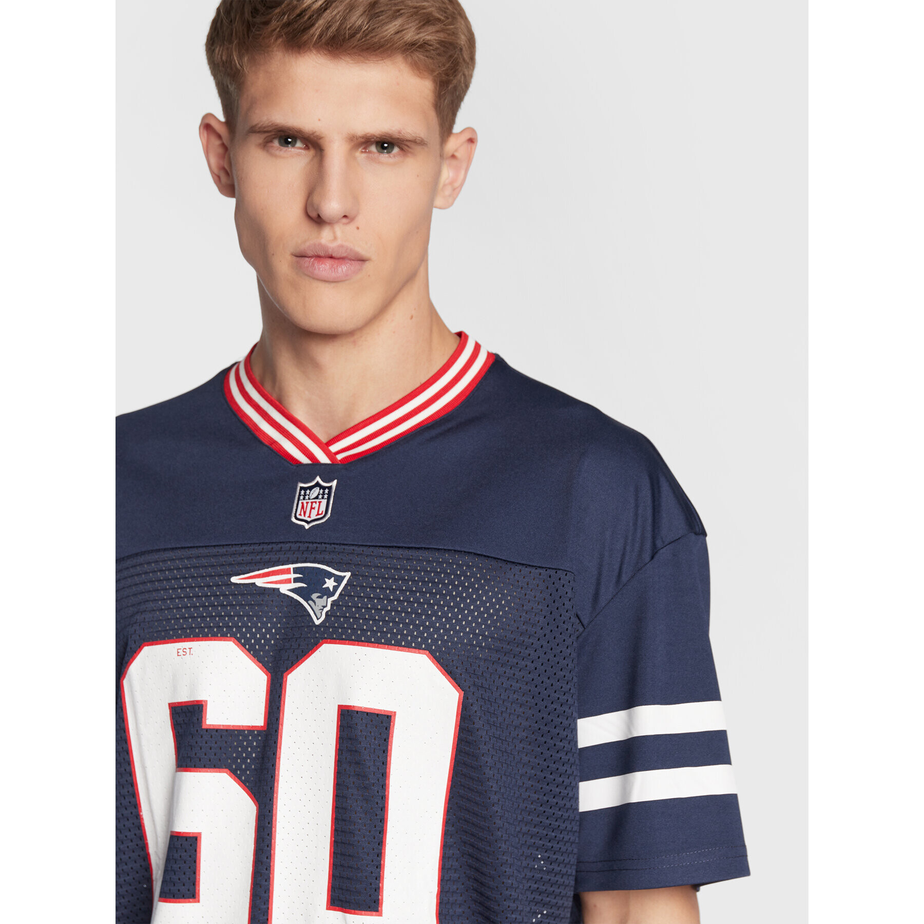 New Era Тишърт New England Patriots 12572538 Тъмносин Oversize - Pepit.bg