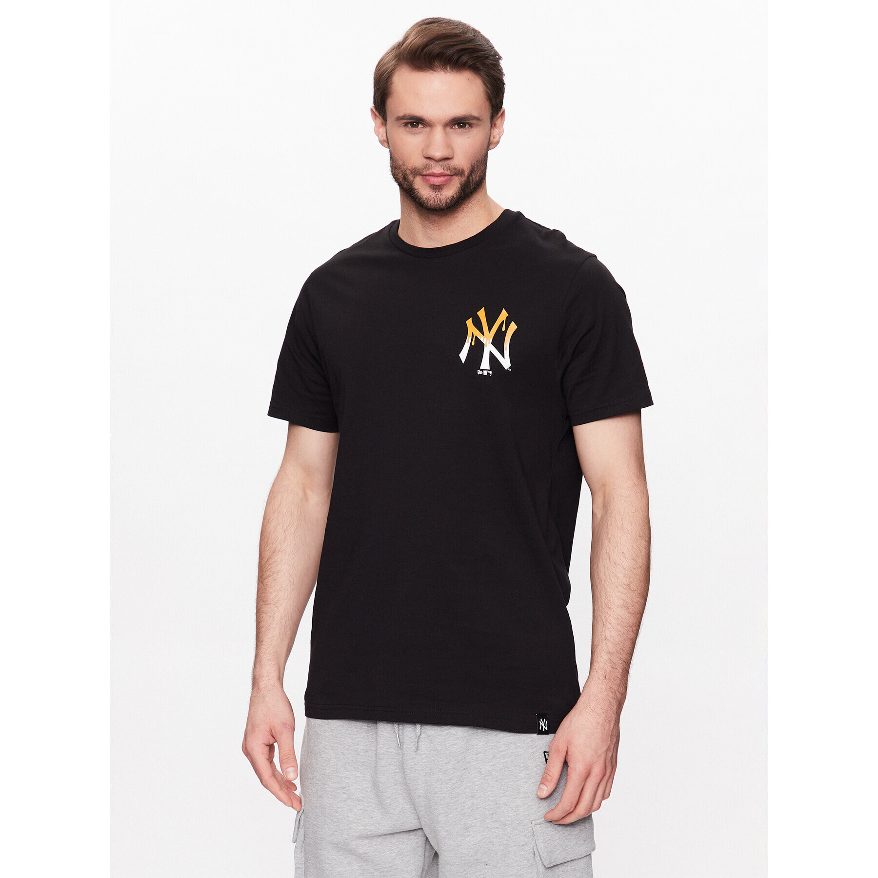 New Era Тишърт New York Yankees MLB Drip Logo 60332179 Черен Regular Fit - Pepit.bg