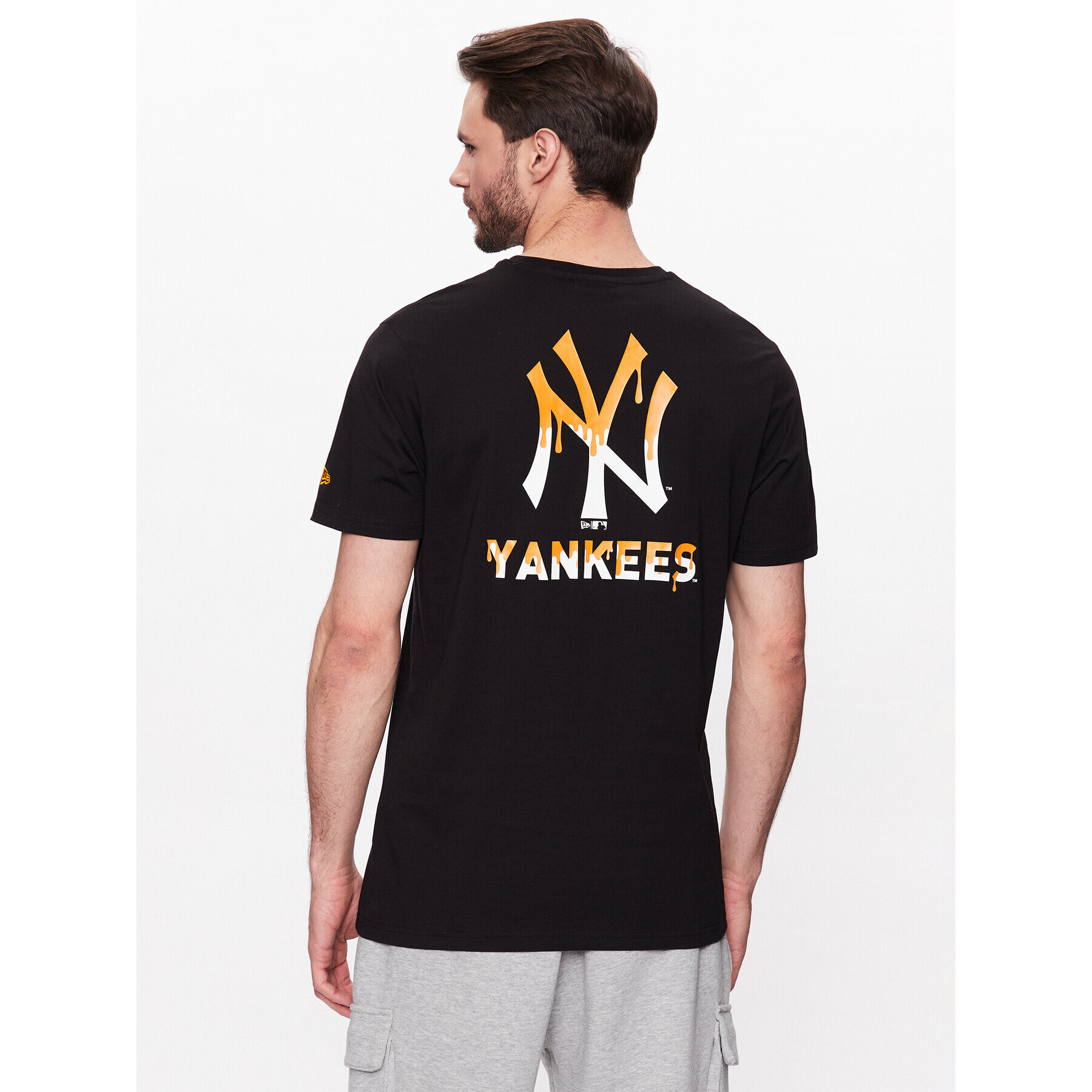 New Era Тишърт New York Yankees MLB Drip Logo 60332179 Черен Regular Fit - Pepit.bg