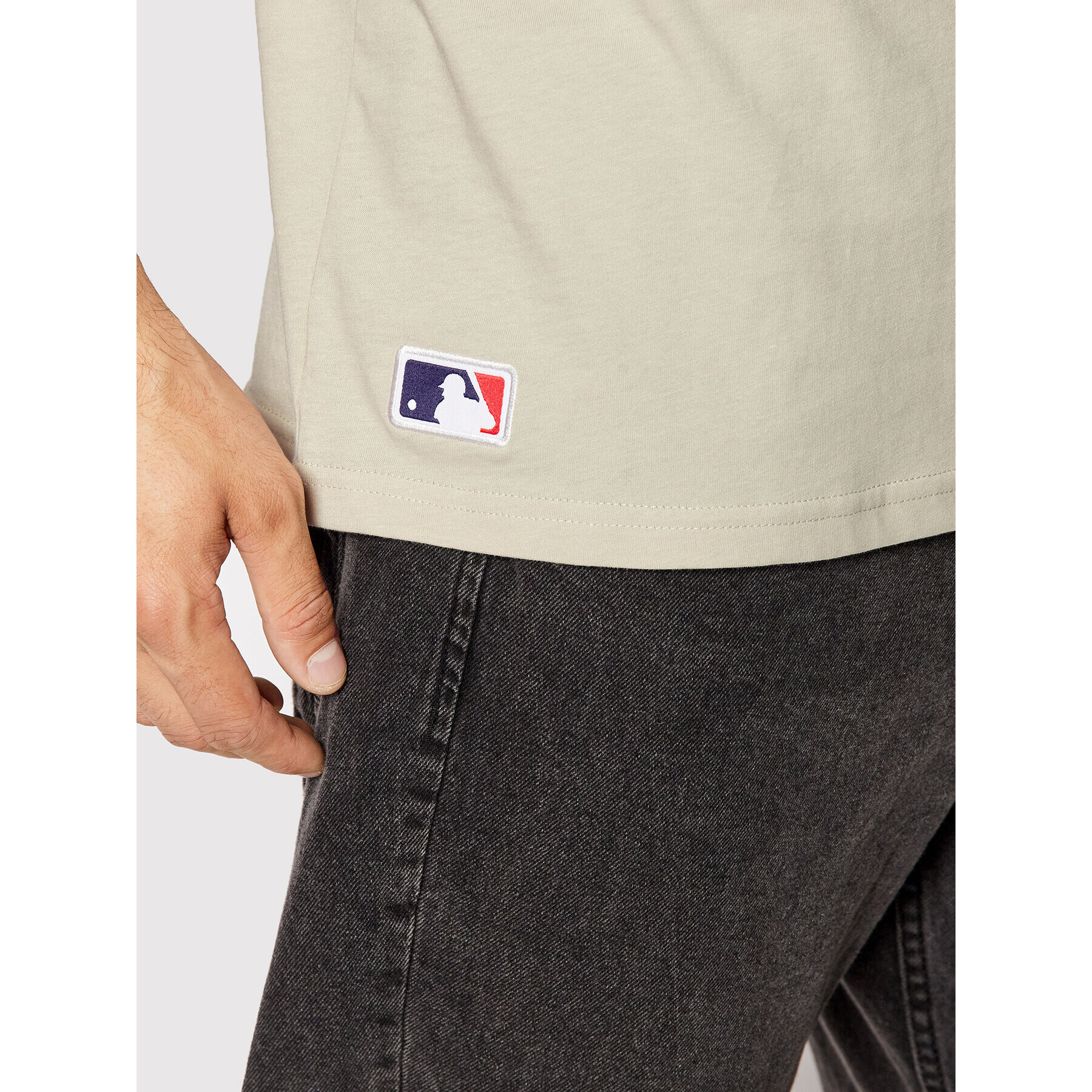 New Era Тишърт New York Yankees Mlb League Essential Stone 13083955 Сив Relaxed Fit - Pepit.bg