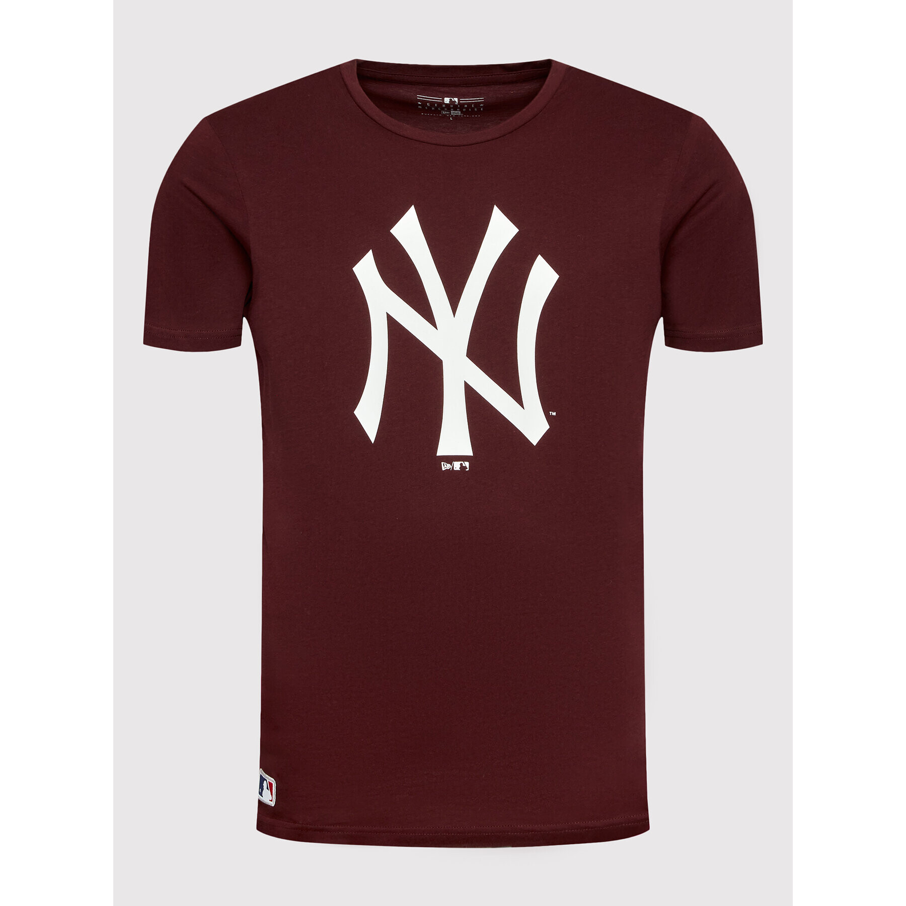 New Era Тишърт New York Yankees MLB Team Logo 11863695 Бордо Regular Fit - Pepit.bg