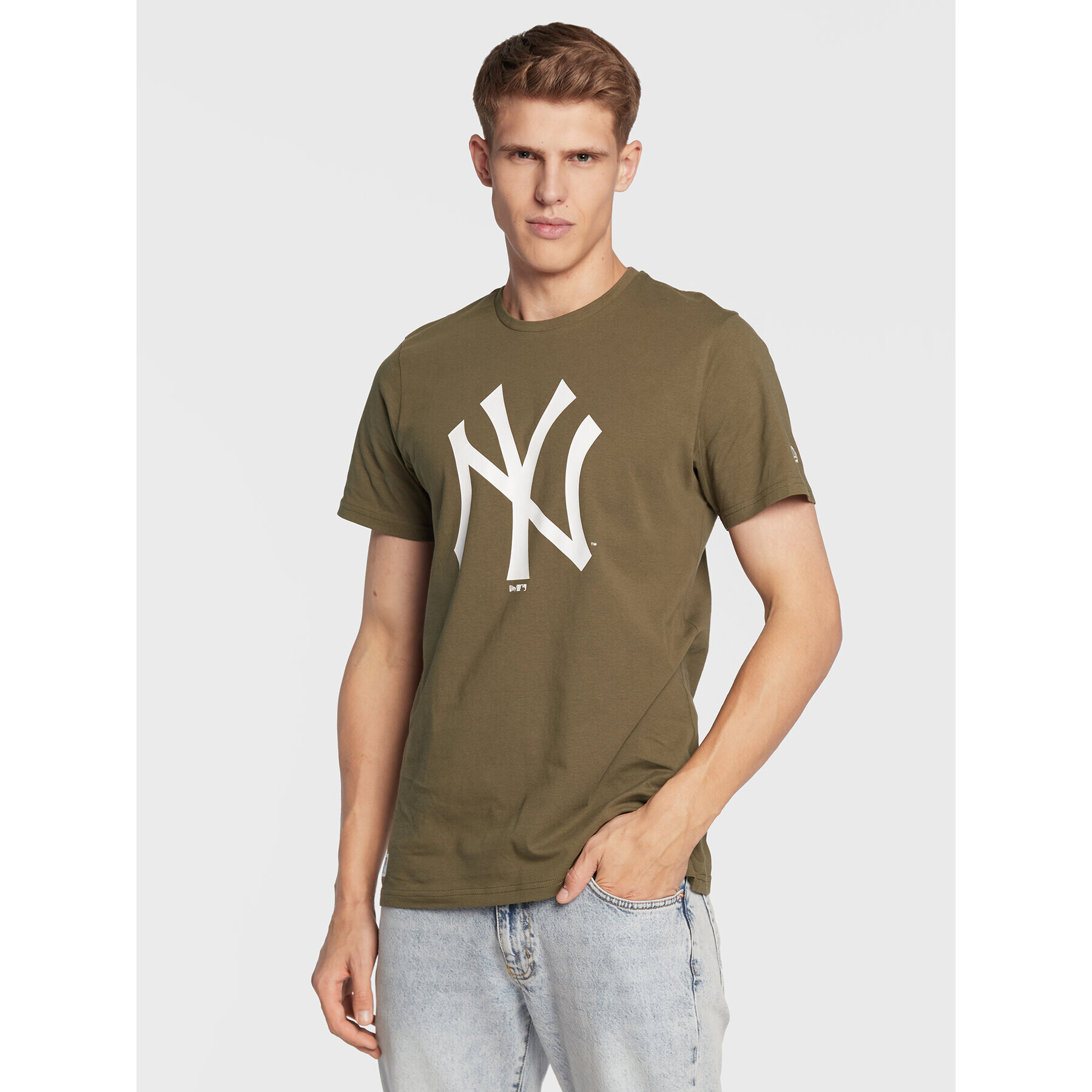 New Era Тишърт New York Yankees Team Logo 11863694 Зелен Regular Fit - Pepit.bg