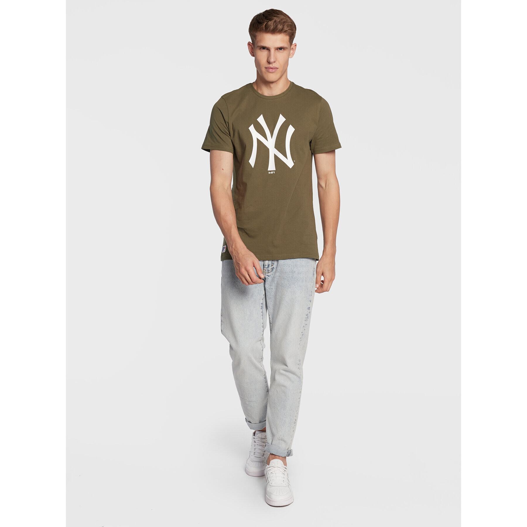 New Era Тишърт New York Yankees Team Logo 11863694 Зелен Regular Fit - Pepit.bg