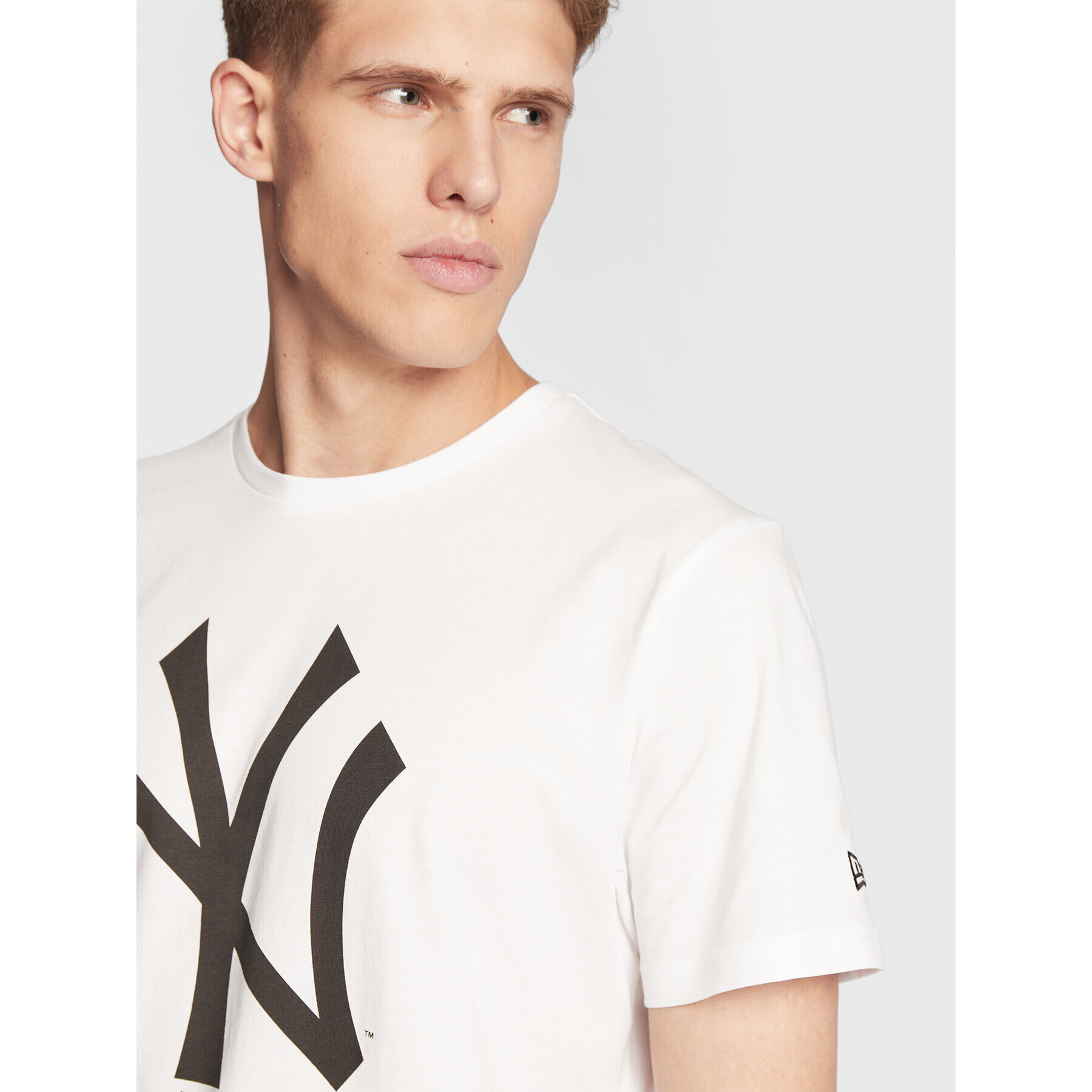 New Era Тишърт New York Yankees Team Logo 11863818 Бял Regular Fit - Pepit.bg