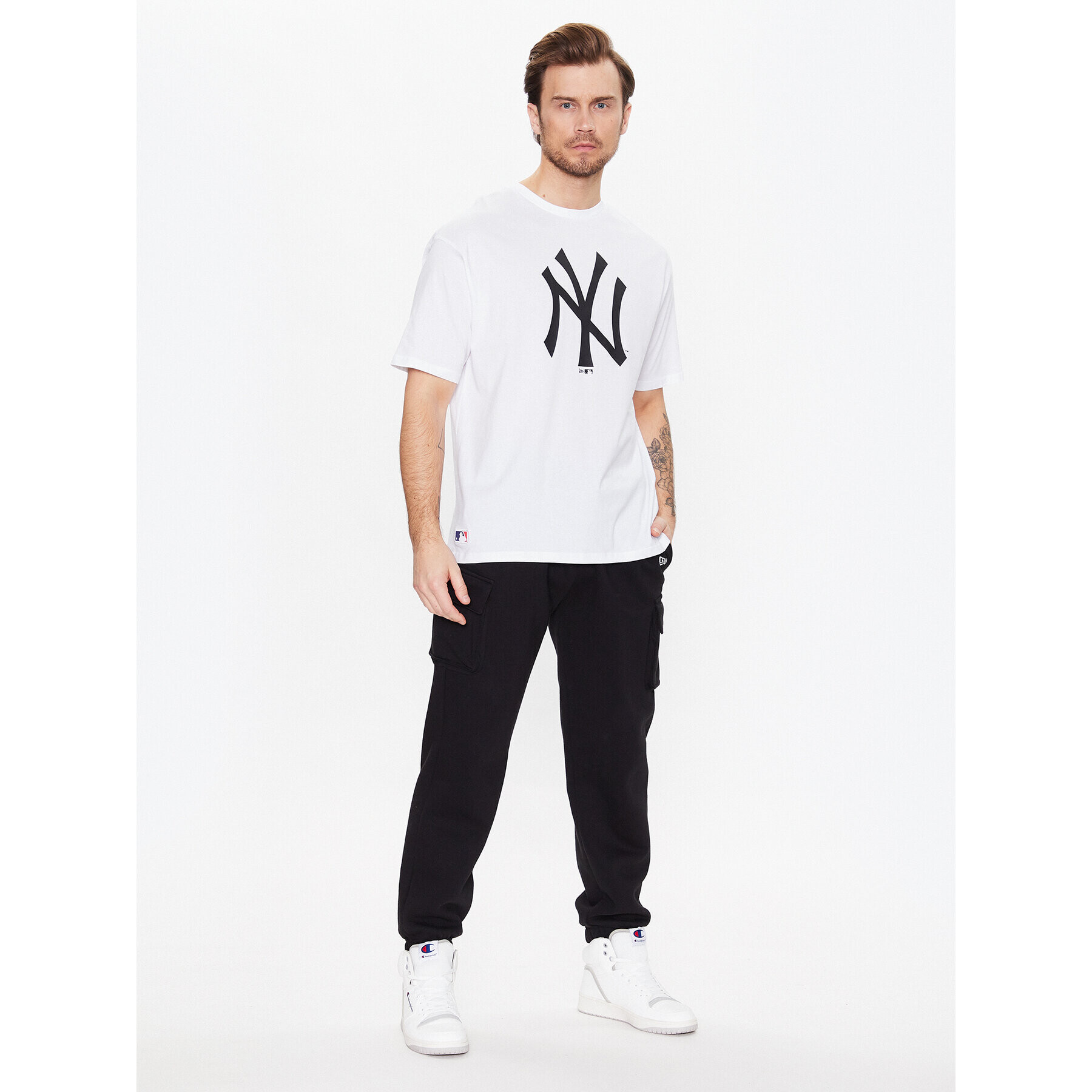 New Era Тишърт Yankees Mlb League Essential 60332283 Бордо Oversize - Pepit.bg