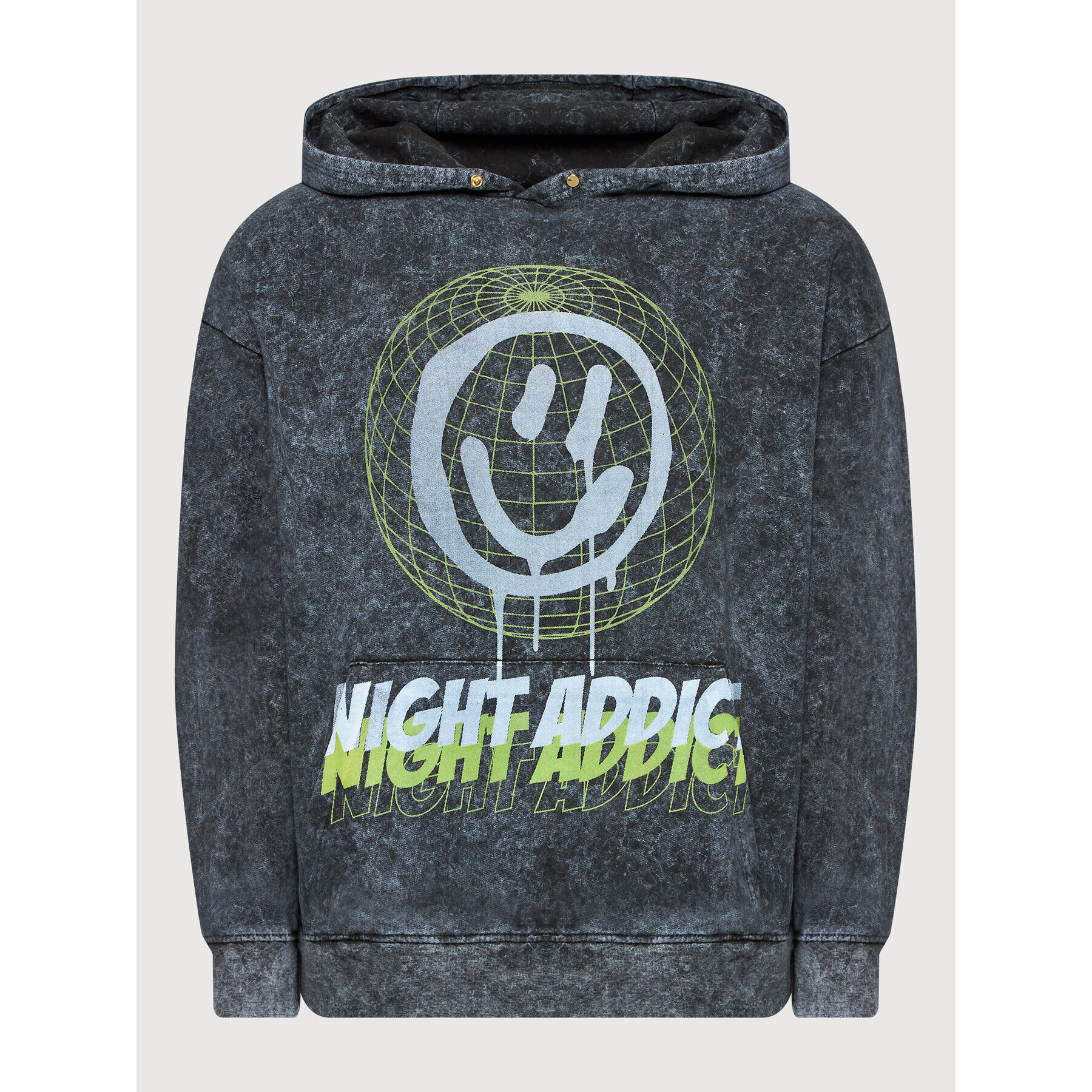 Night Addict Суитшърт MSS-NA412SMILE Сив Relaxed Fit - Pepit.bg