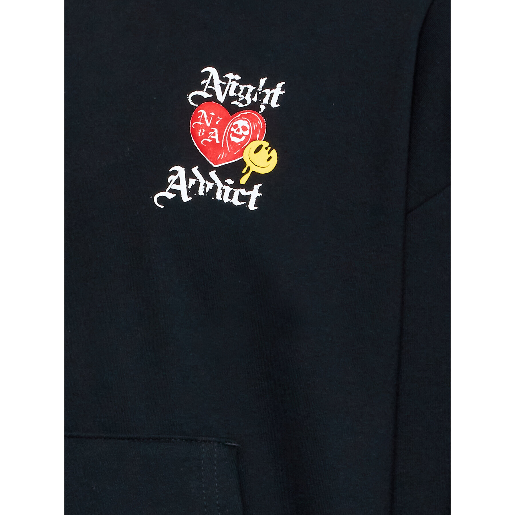 Night Addict Суитшърт MSS-NA516HEART Черен Relaxed Fit - Pepit.bg