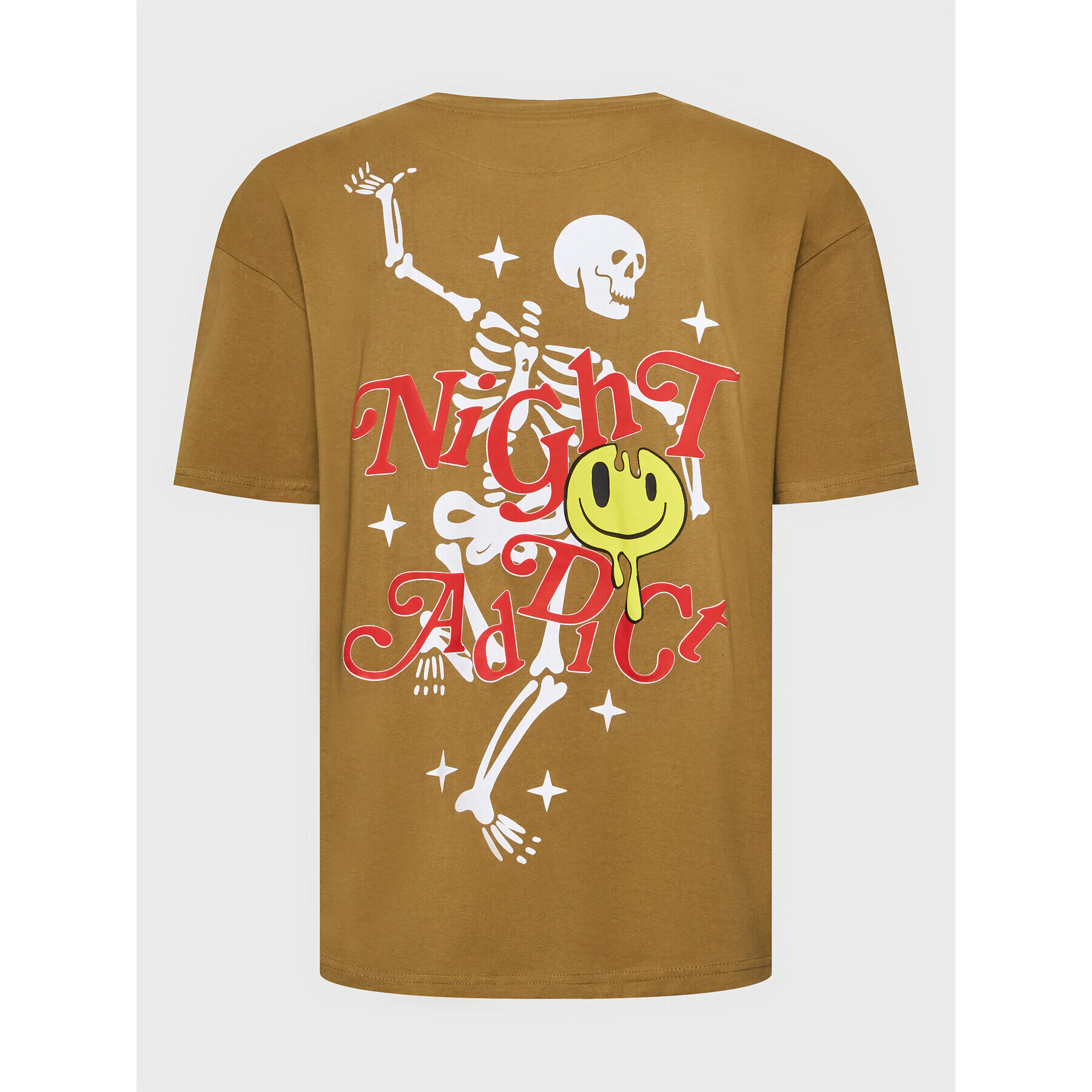 Night Addict Тишърт MTS-NA149FLAMES Кафяв Relaxed Fit - Pepit.bg