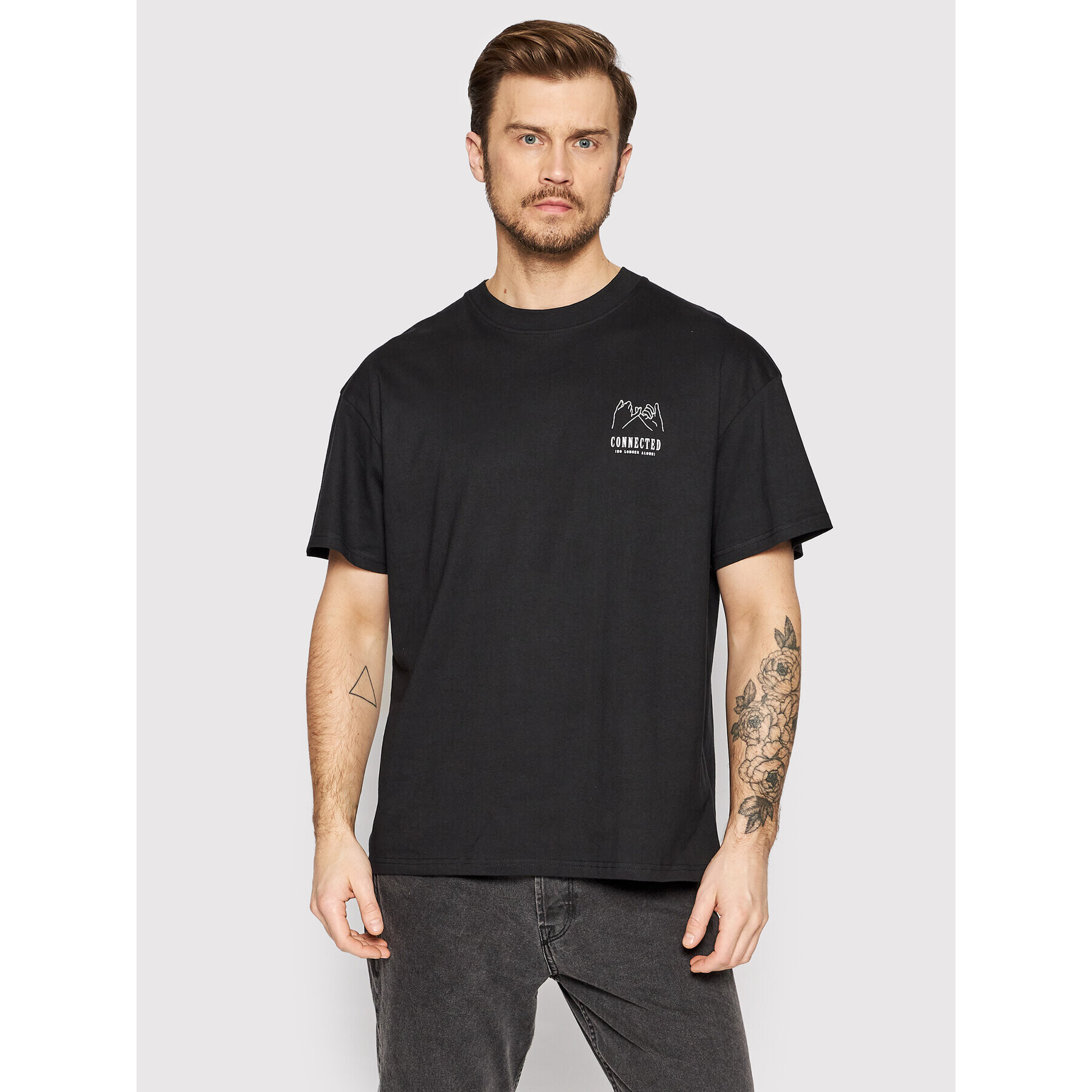 Night Addict Тишърт MTS-NA149HAND Черен Relaxed Fit - Pepit.bg