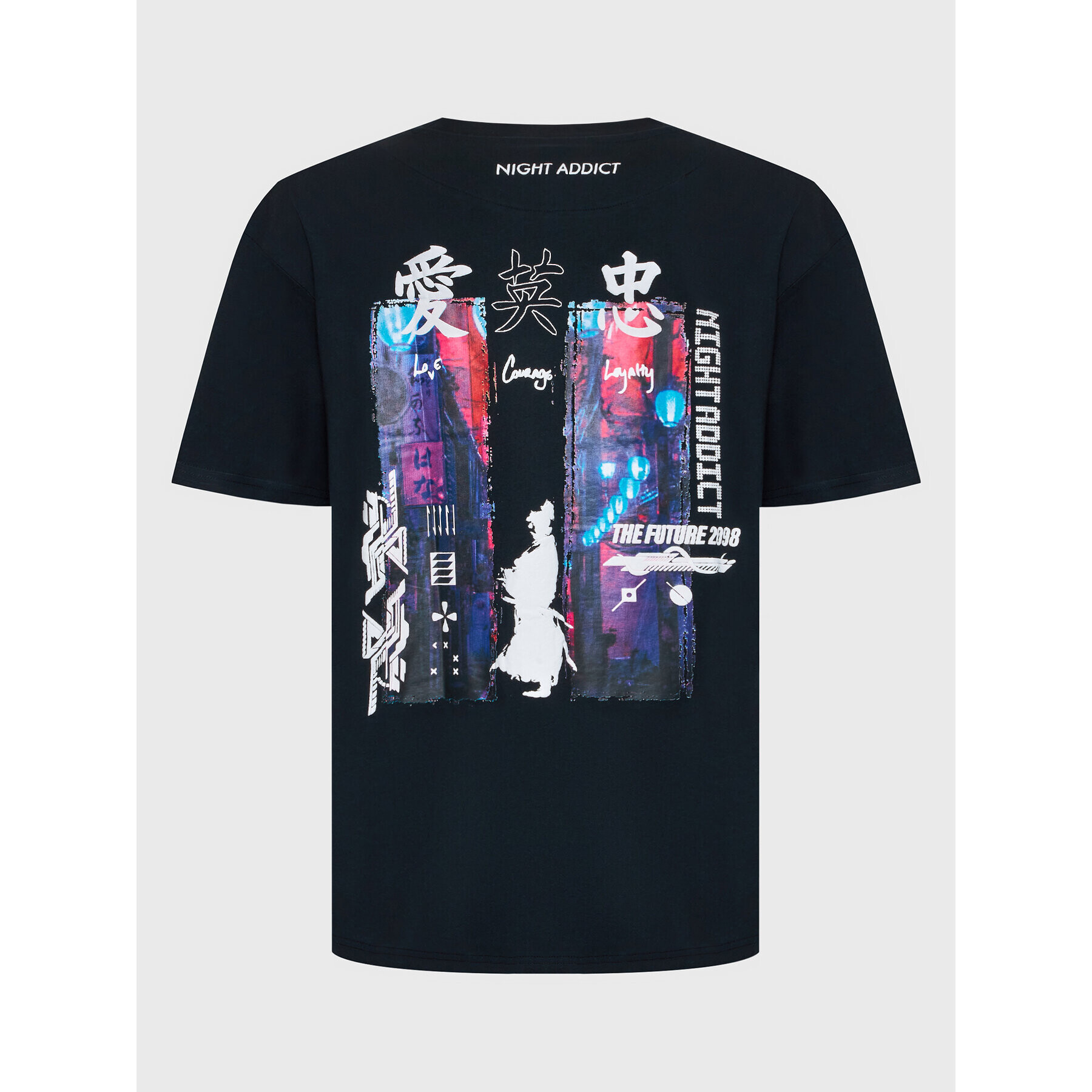 Night Addict Тишърт MTS-NA149RISTIC Черен Relaxed Fit - Pepit.bg