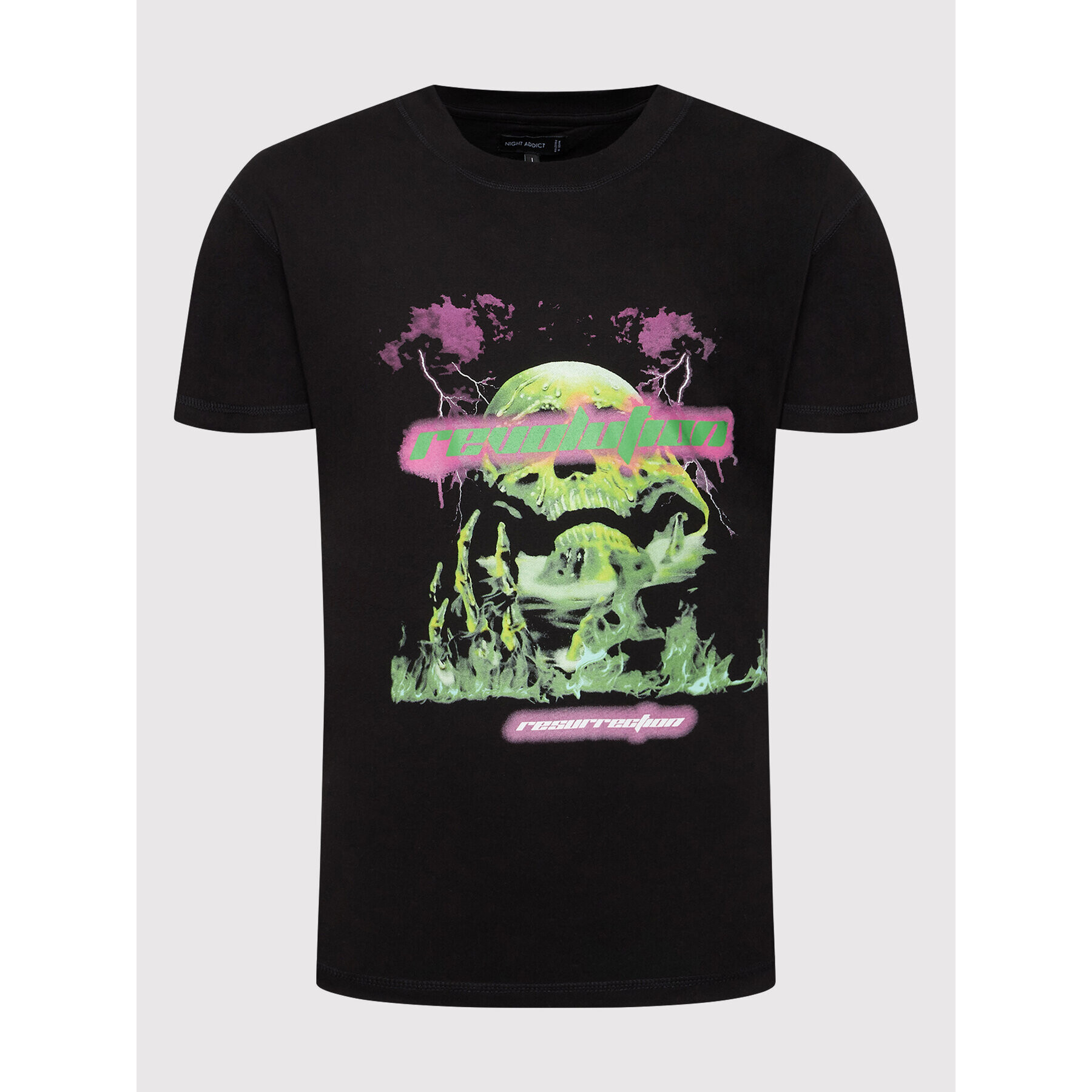 Night Addict Тишърт MTS-NA412REVOLUT Черен Relaxed Fit - Pepit.bg