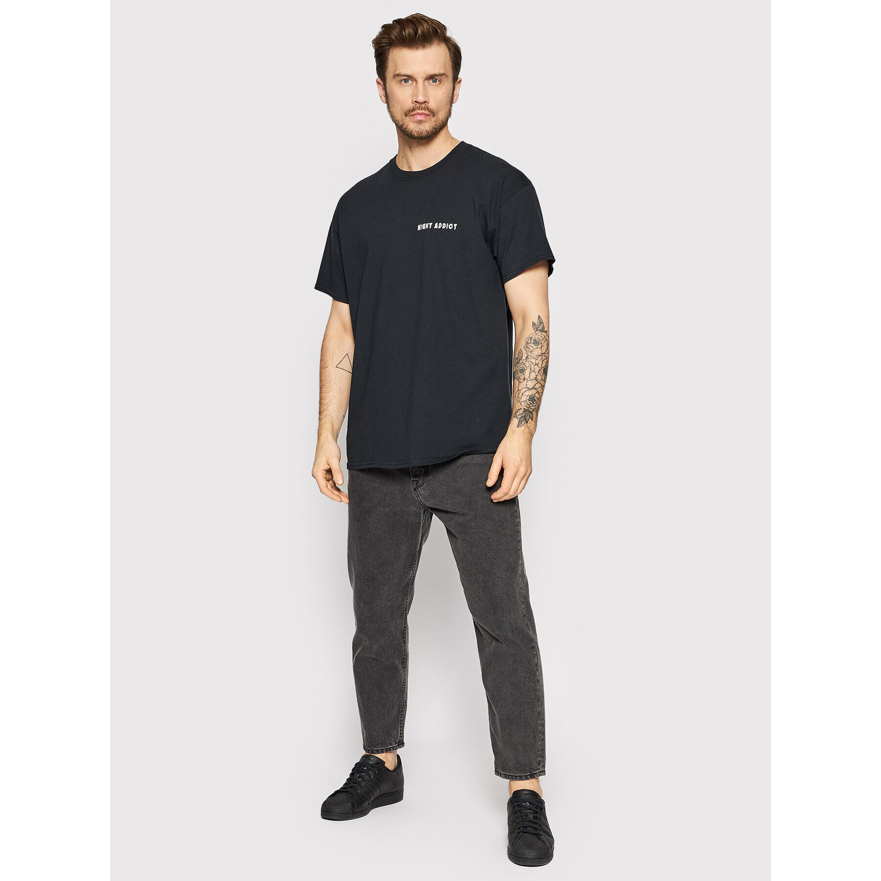 Night Addict Тишърт MTS-NA574GALAXY Черен Relaxed Fit - Pepit.bg