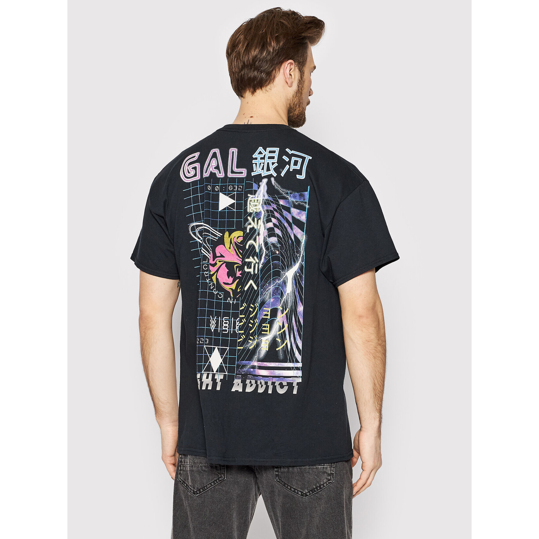 Night Addict Тишърт MTS-NA574GALAXY Черен Relaxed Fit - Pepit.bg