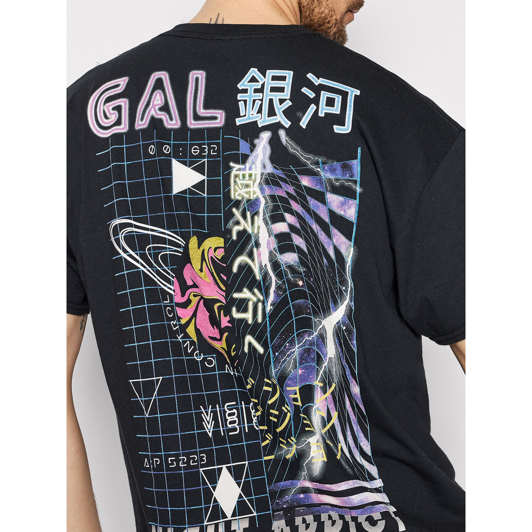 Night Addict Тишърт MTS-NA574GALAXY Черен Relaxed Fit - Pepit.bg