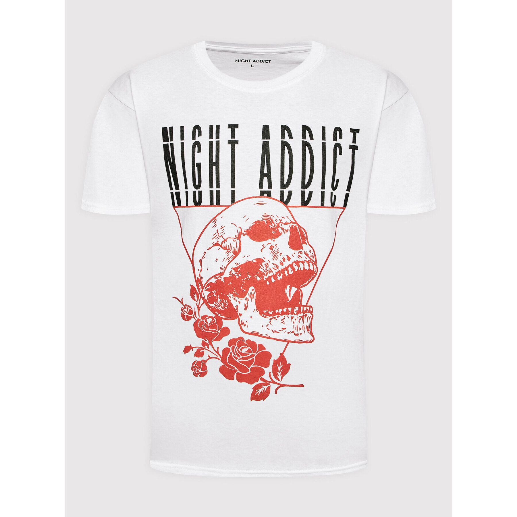 Night Addict Тишърт MTS-NA574SKULL Бял Regular Fit - Pepit.bg