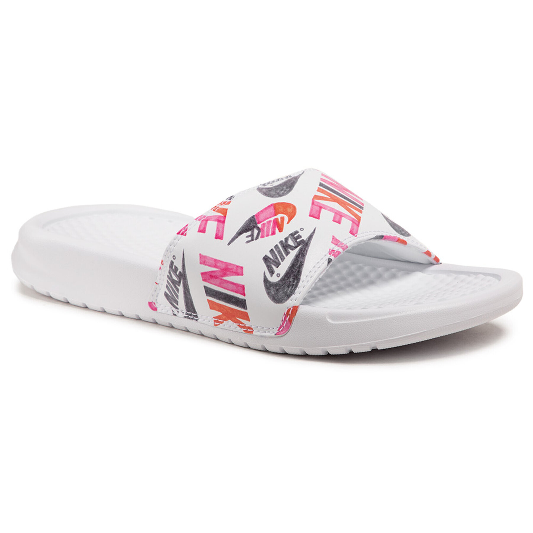Nike Чехли Benassi Jdi Print 618919 119 Бял - Pepit.bg
