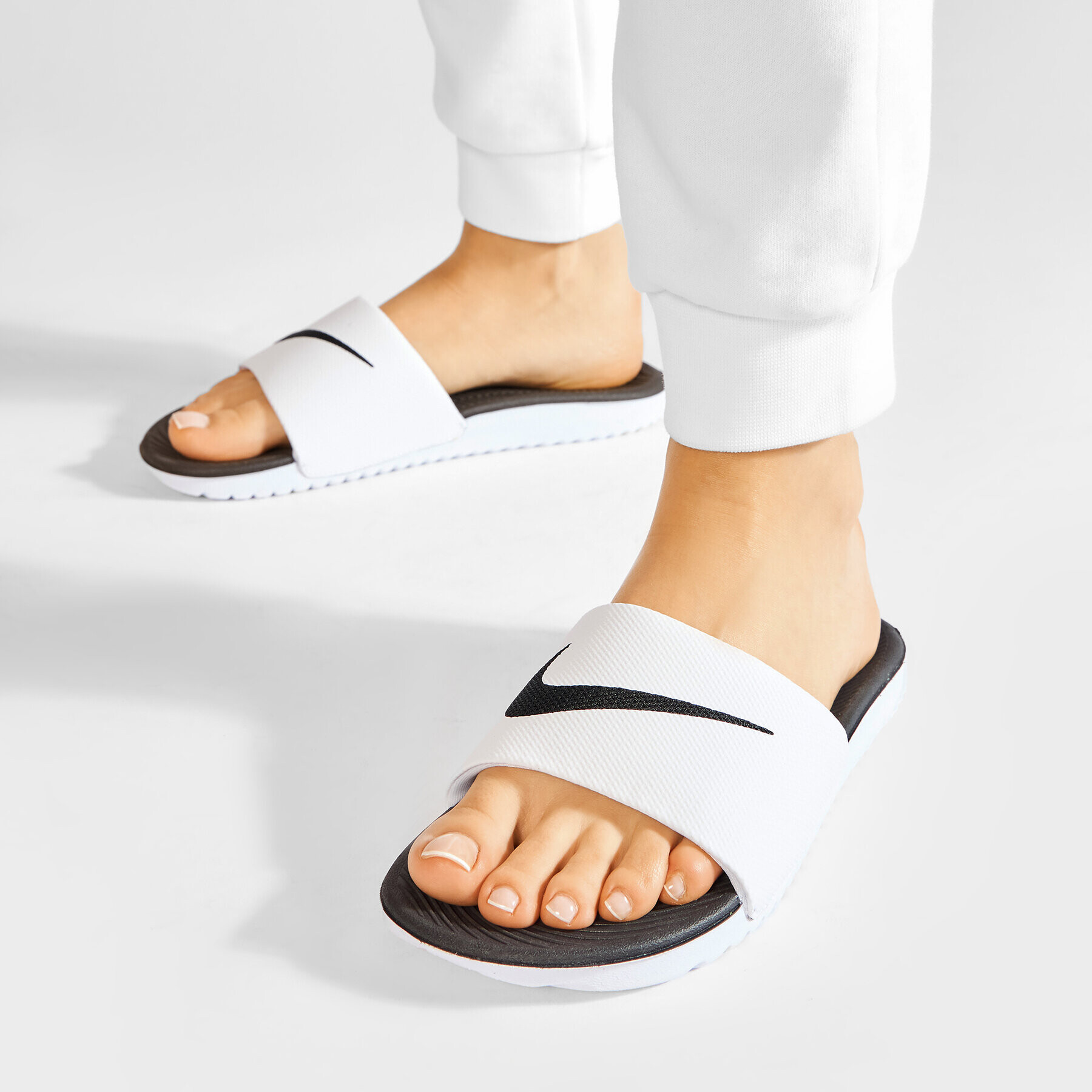 Nike Чехли Kawa Slide (GS/PS) 819352 100 Бял - Pepit.bg