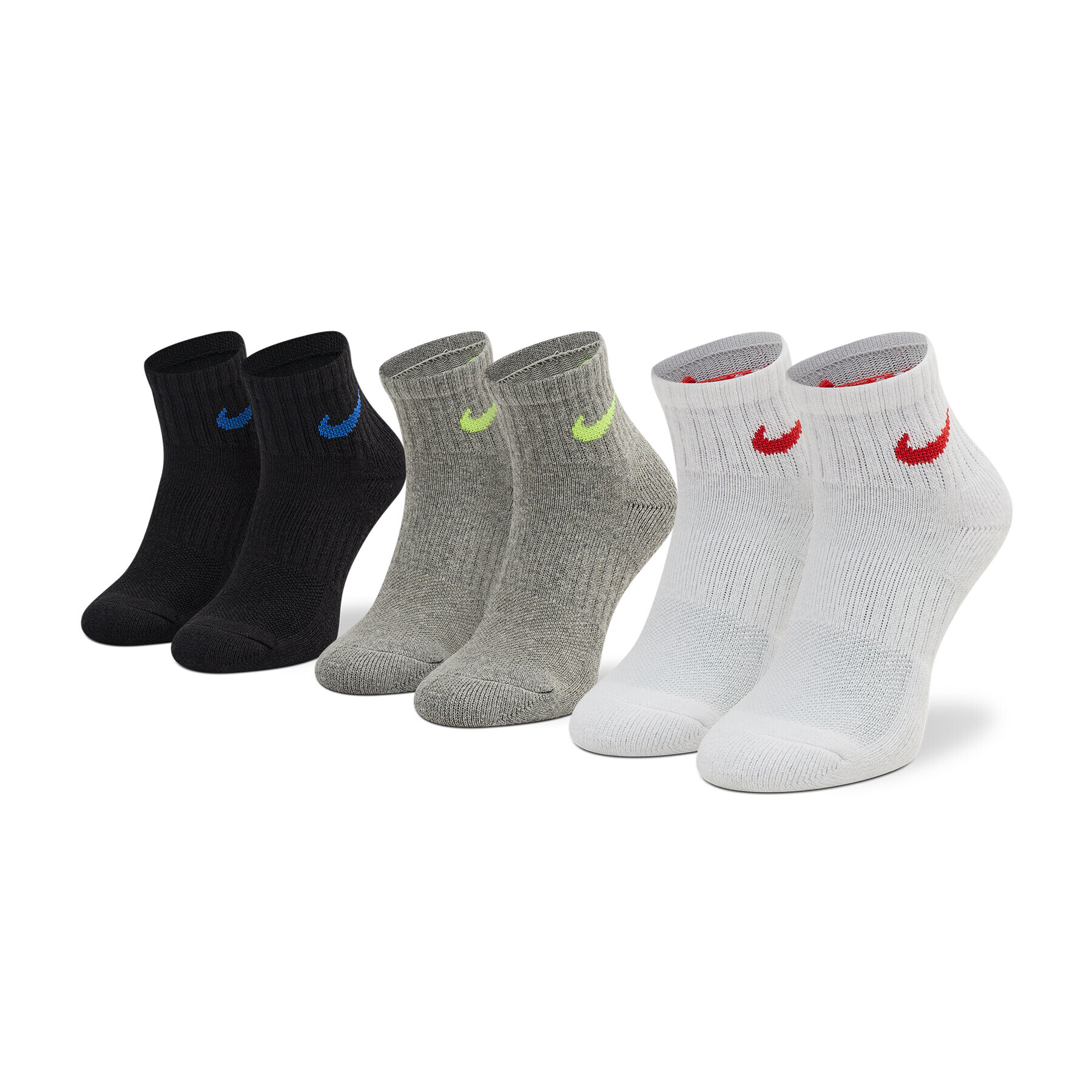 Nike Комплект 3 чифта къси чорапи детски SX6844-901 Цветен - Pepit.bg