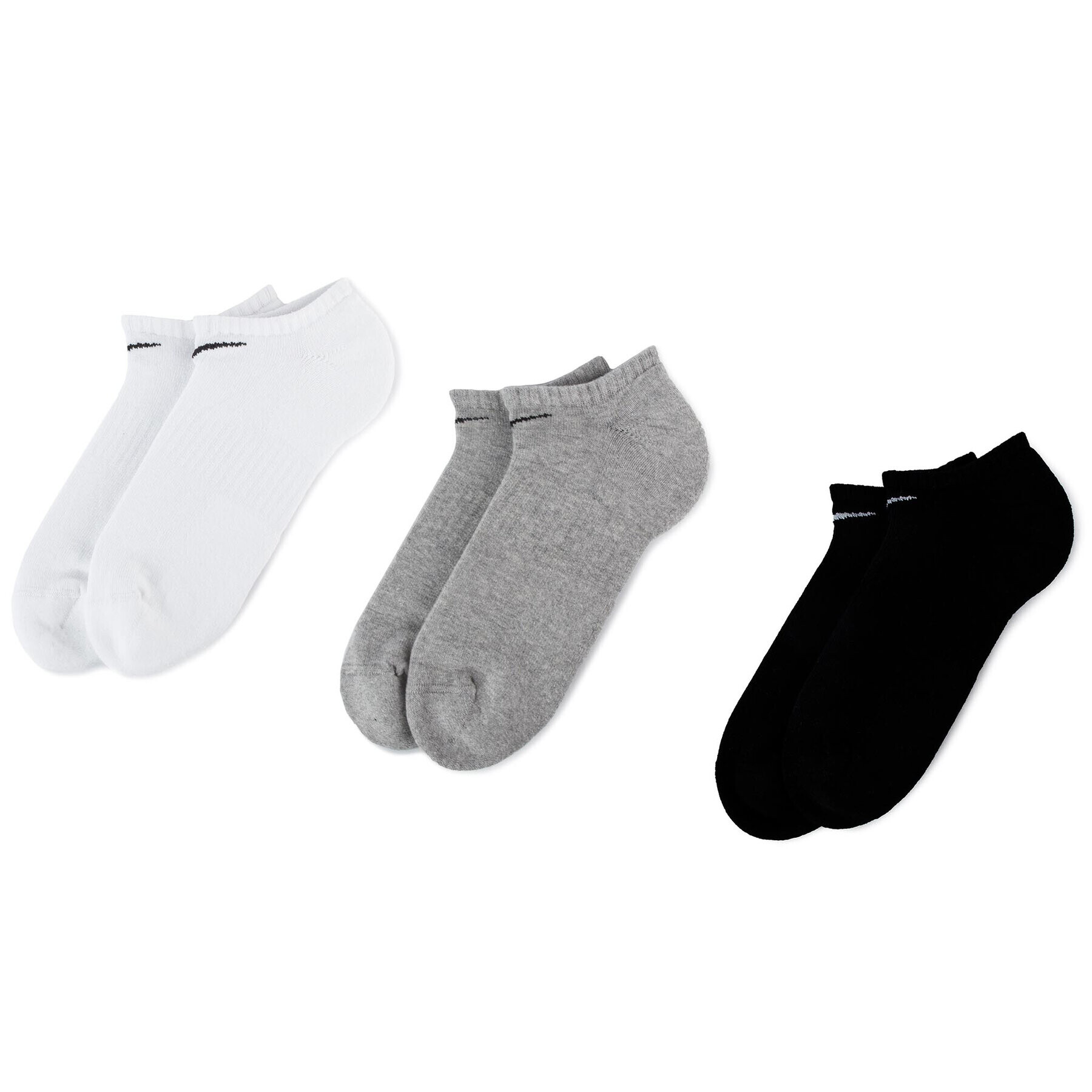 Nike Комплект 3 чифта къси чорапи унисекс SX7673 901 Бял - Pepit.bg