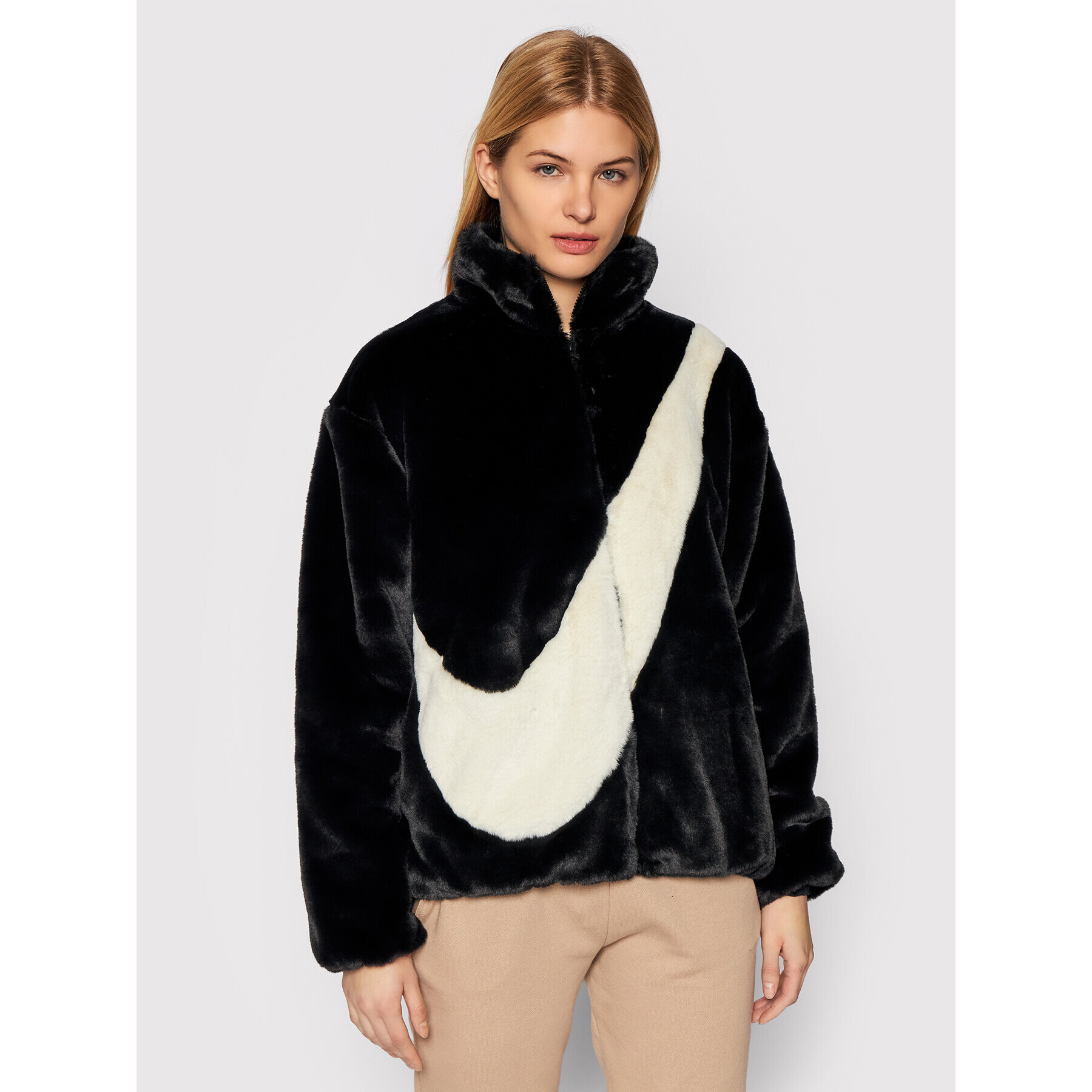 Nike Кожено палто Sportswear CU6558 Черен Oversize - Pepit.bg