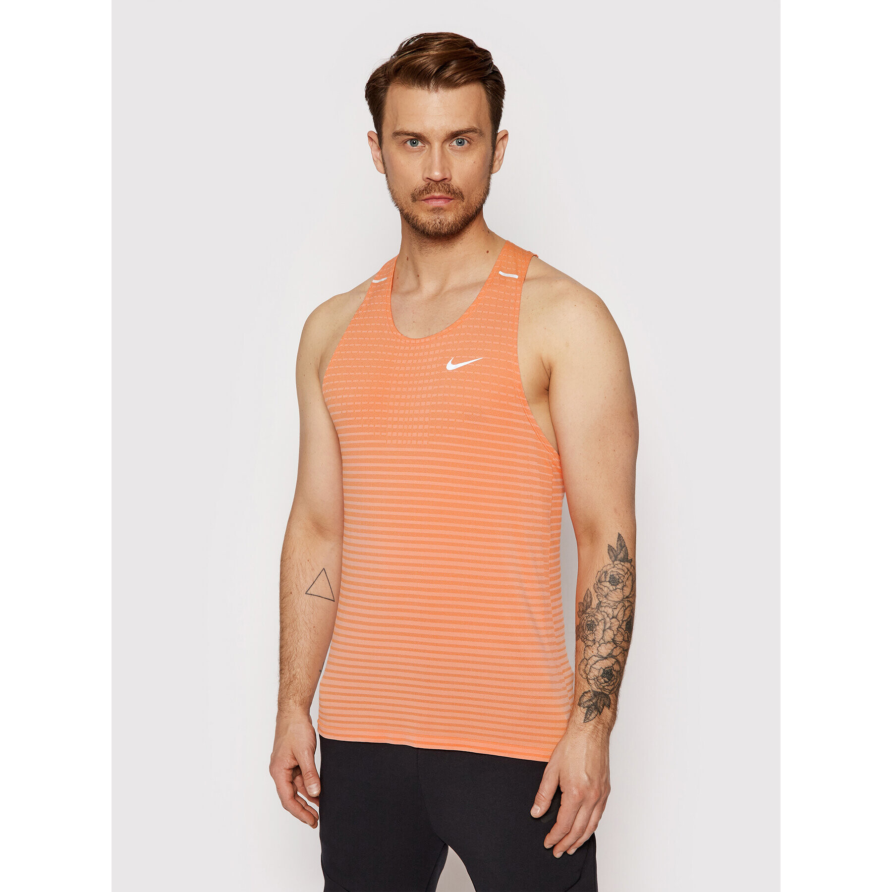 Nike Мъжки топ CJ5427 Оранжев Slim Fit - Pepit.bg