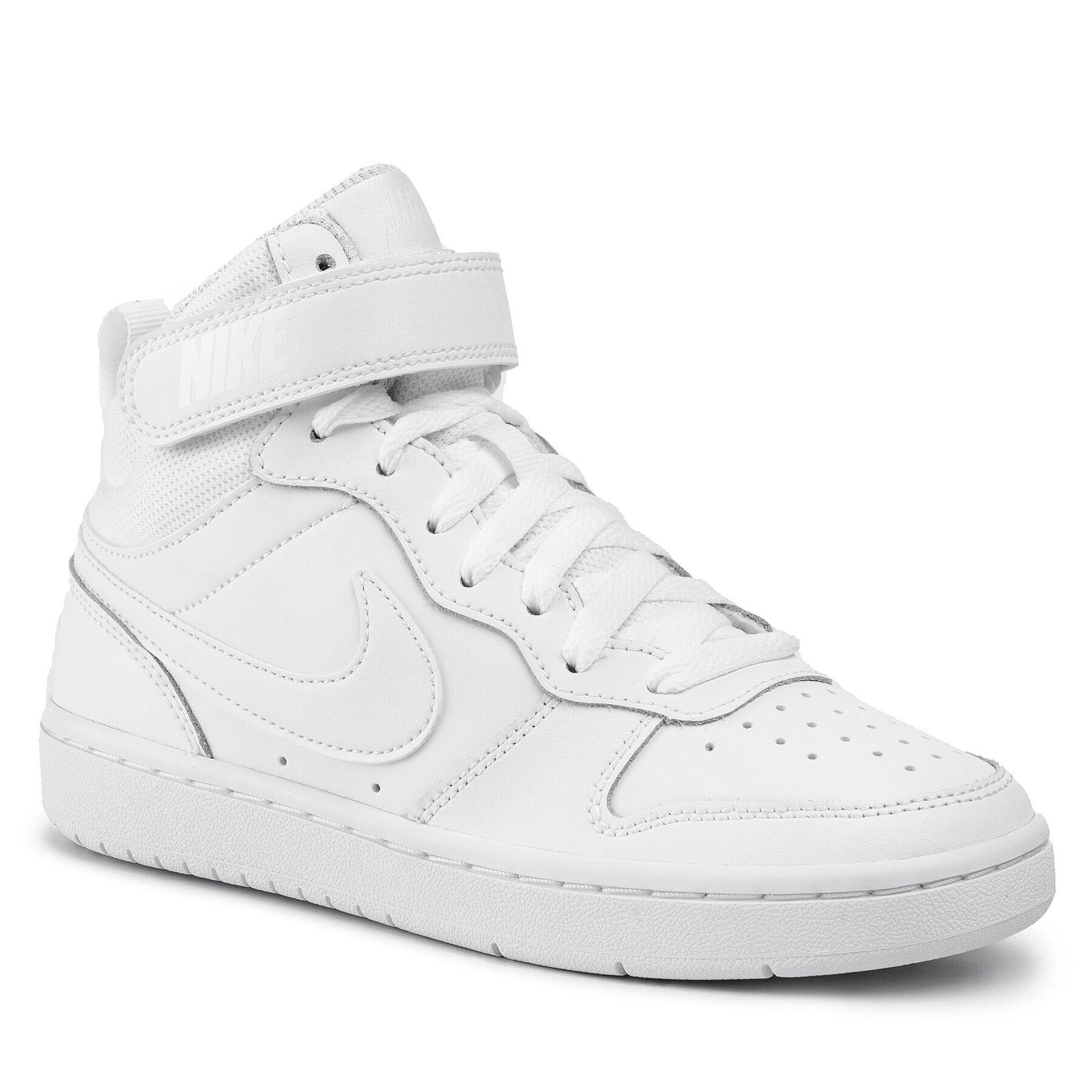 Nike Обувки Court Borough Mid 2 (Gs) CD7782 100 Бял - Pepit.bg