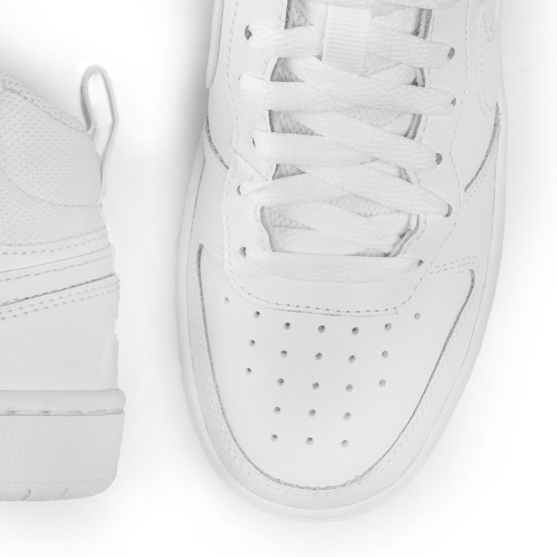 Nike Обувки Court Borough Mid 2 (Gs) CD7782 100 Бял - Pepit.bg