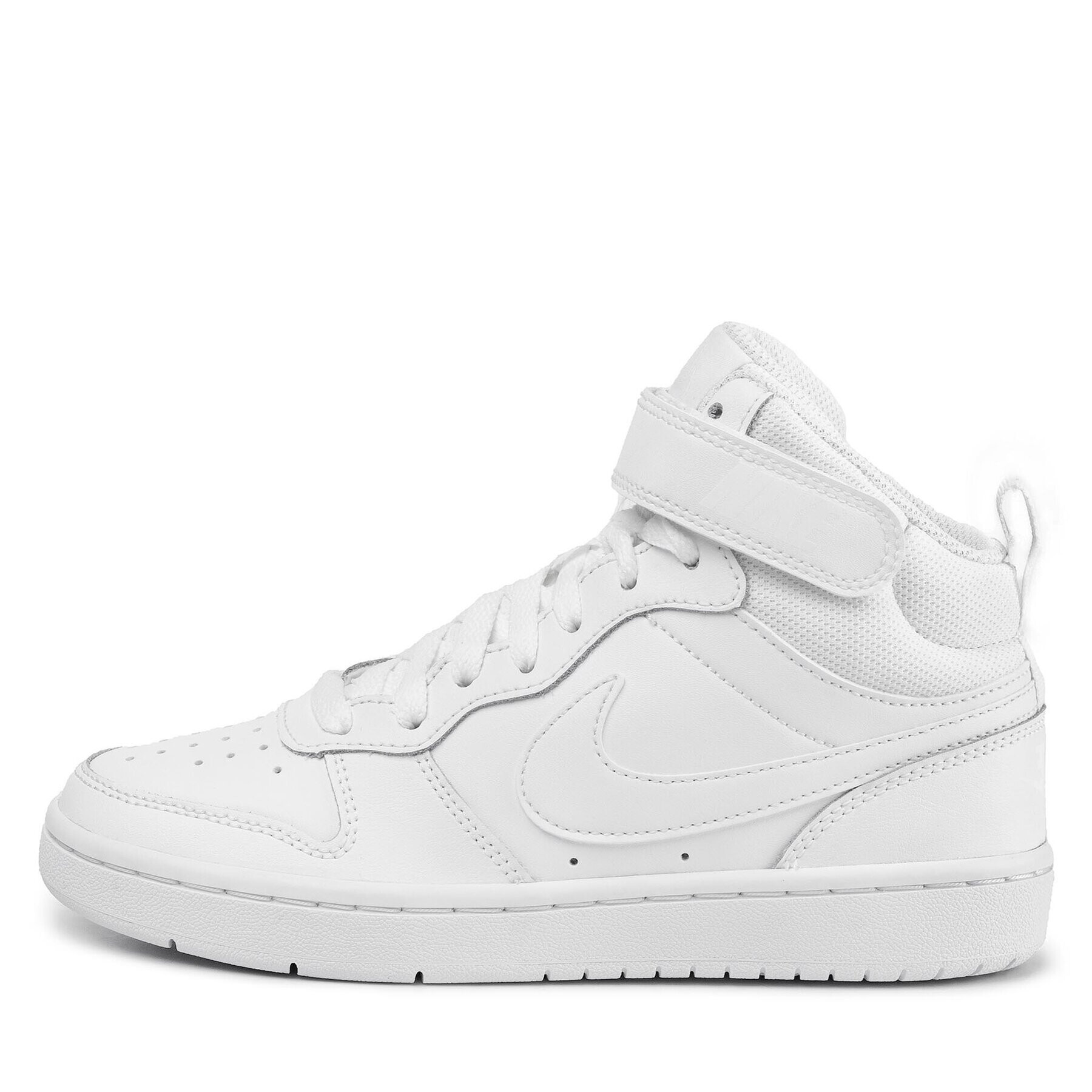 Nike Обувки Court Borough Mid 2 (Gs) CD7782 100 Бял - Pepit.bg
