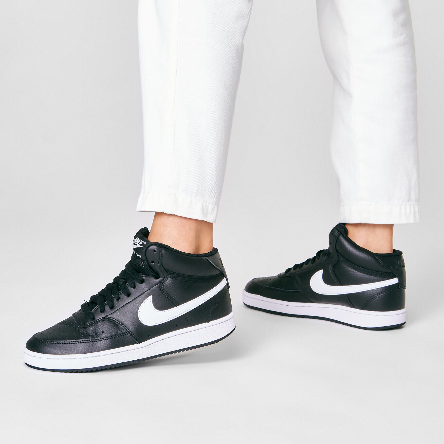Nike Обувки Court Vision Mid CD5436 001 Черен - Pepit.bg