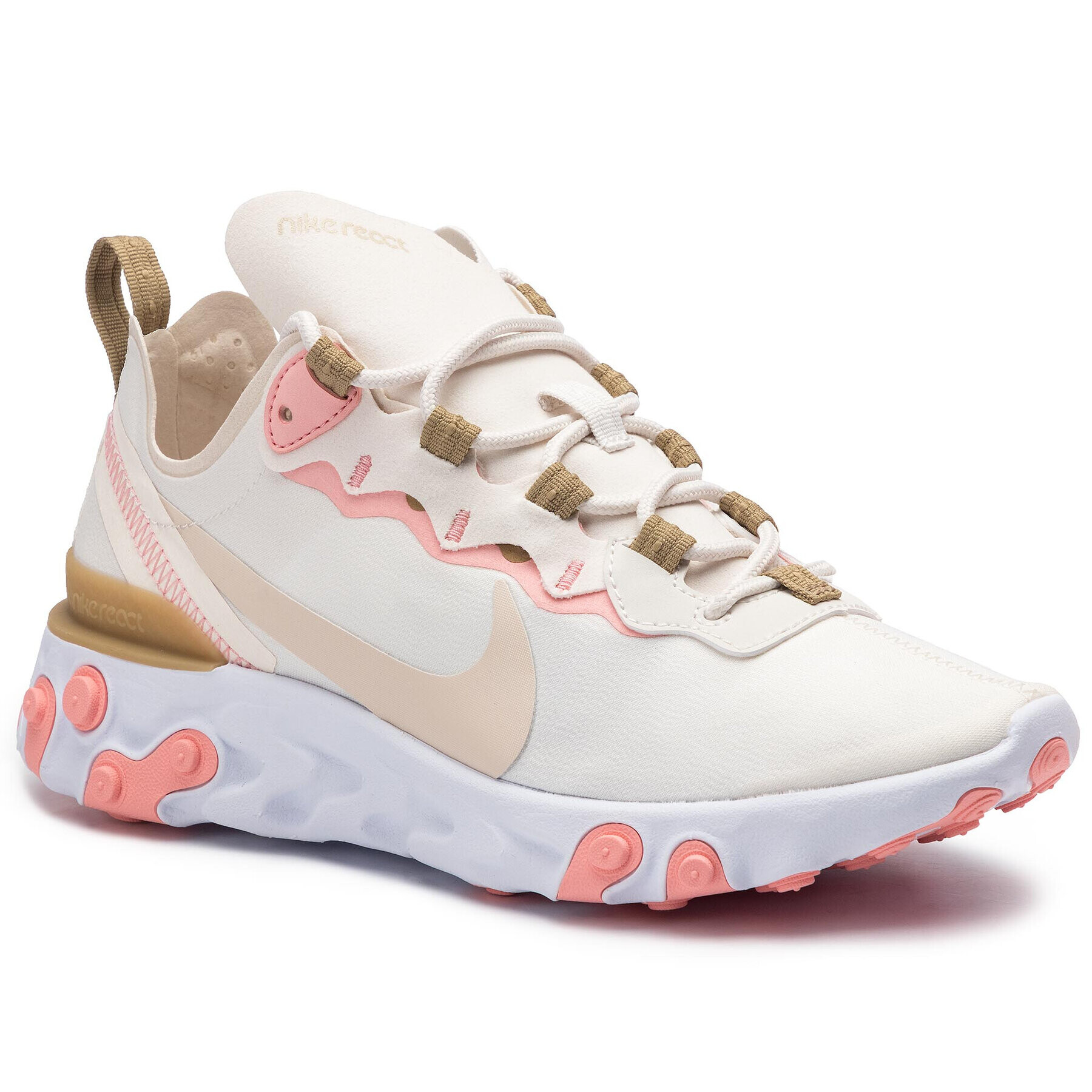 Nike Обувки React Element 55 BQ2728 007 Бежов - Pepit.bg