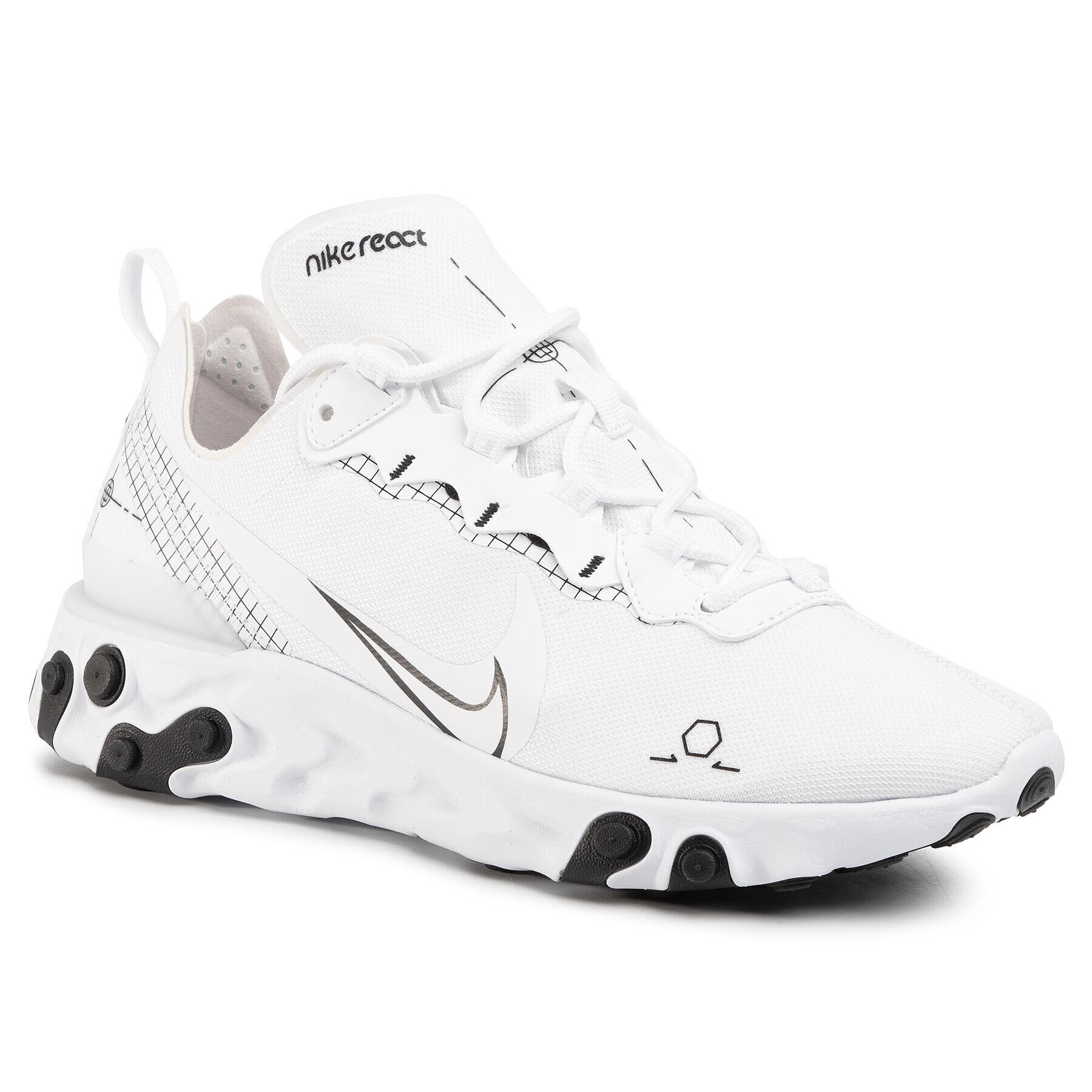 Nike Обувки React Element 55 CU3009 100 Бял - Pepit.bg
