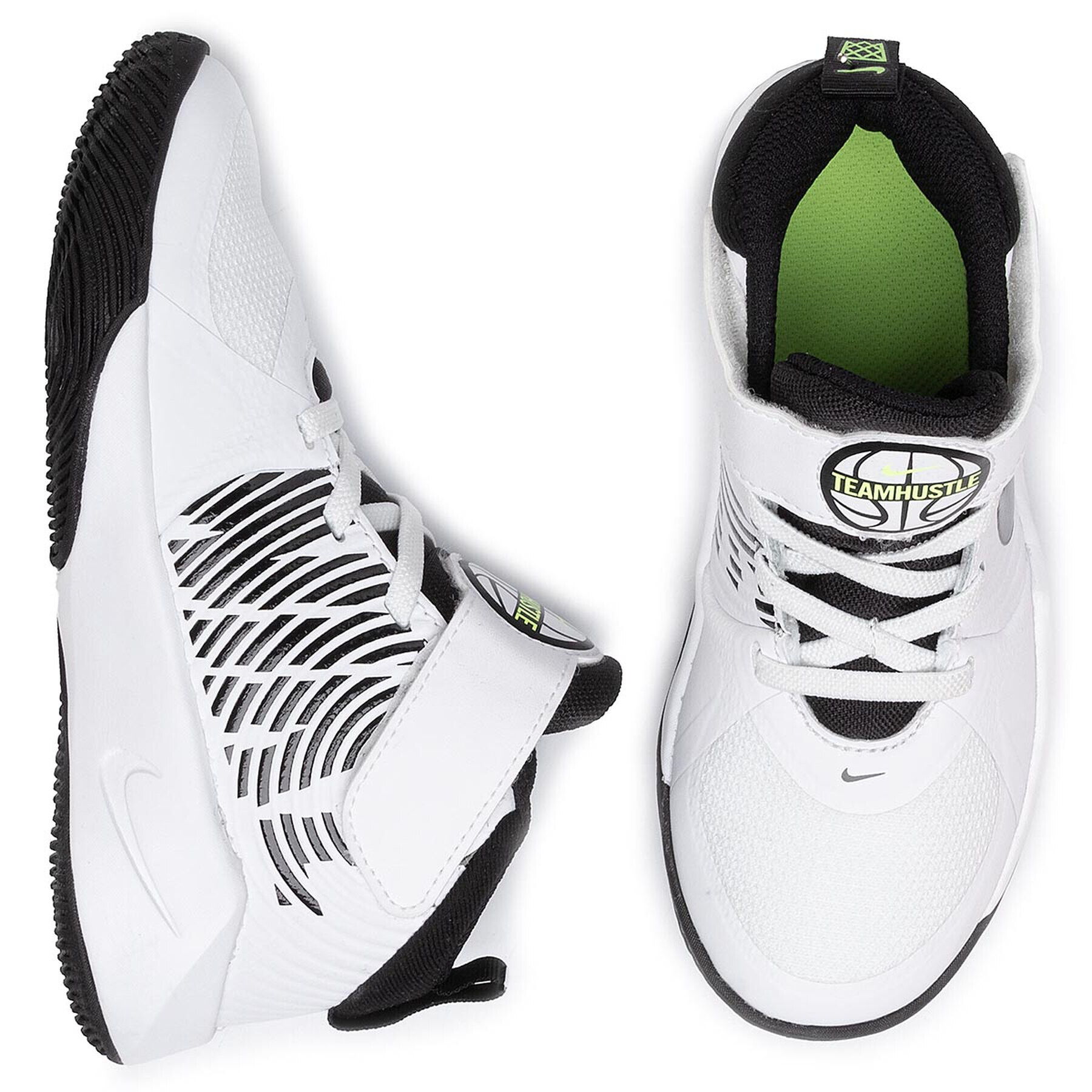 Nike Обувки Team Hustle D 9 (PS) AQ4225 100 Бял - Pepit.bg