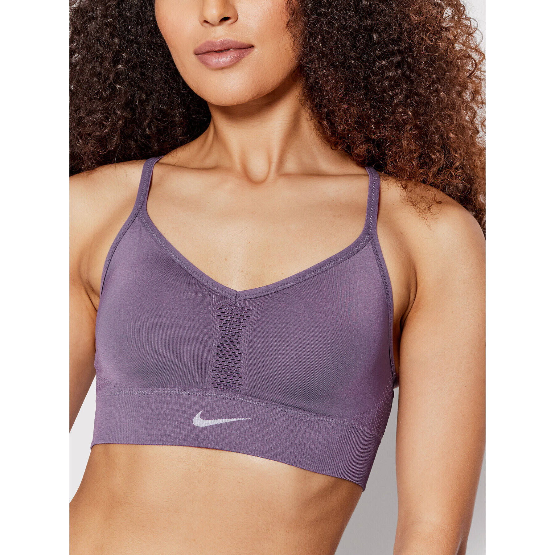 Nike Спортен сутиен Indy Seamless CJ5875 Виолетов - Pepit.bg