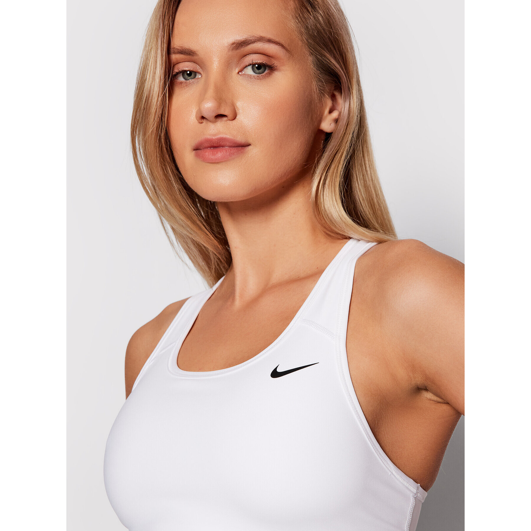 Nike Спортен сутиен Swoosh BV3630 Бял - Pepit.bg