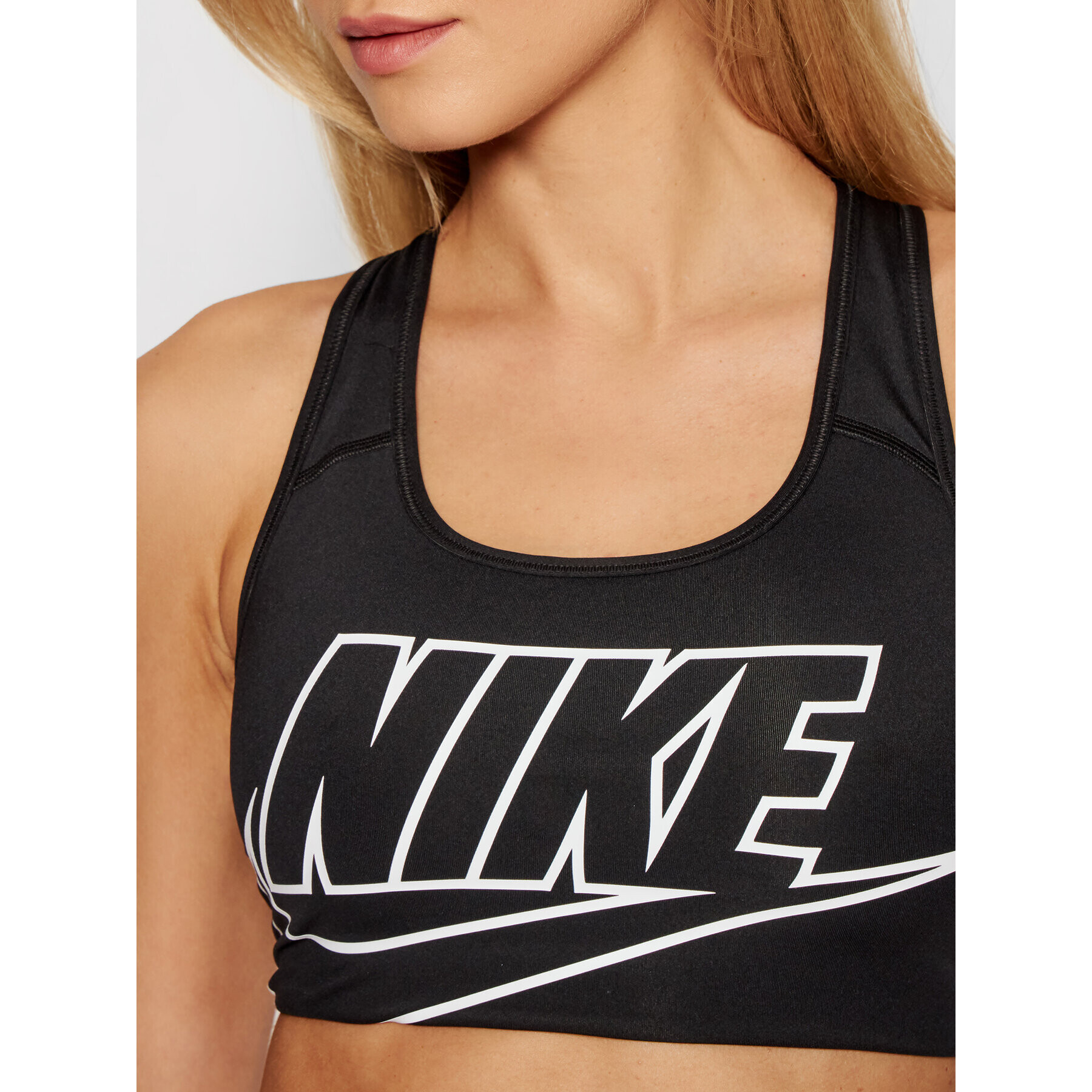 Nike Спортен сутиен Swoosh BV3643 Черен - Pepit.bg