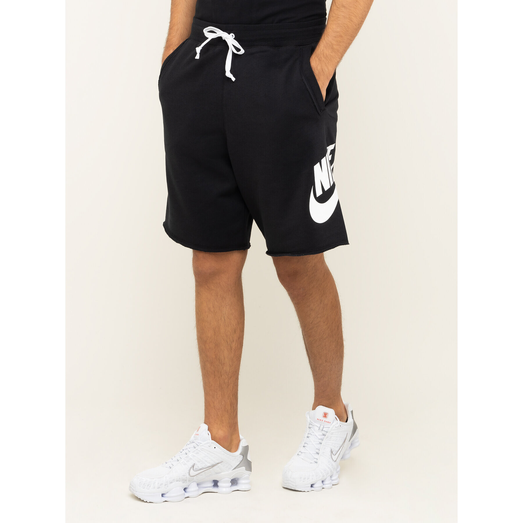 Nike Спортни шорти Nsw French Terry Alumni Logo AR2375 Черен Loose Fit - Pepit.bg