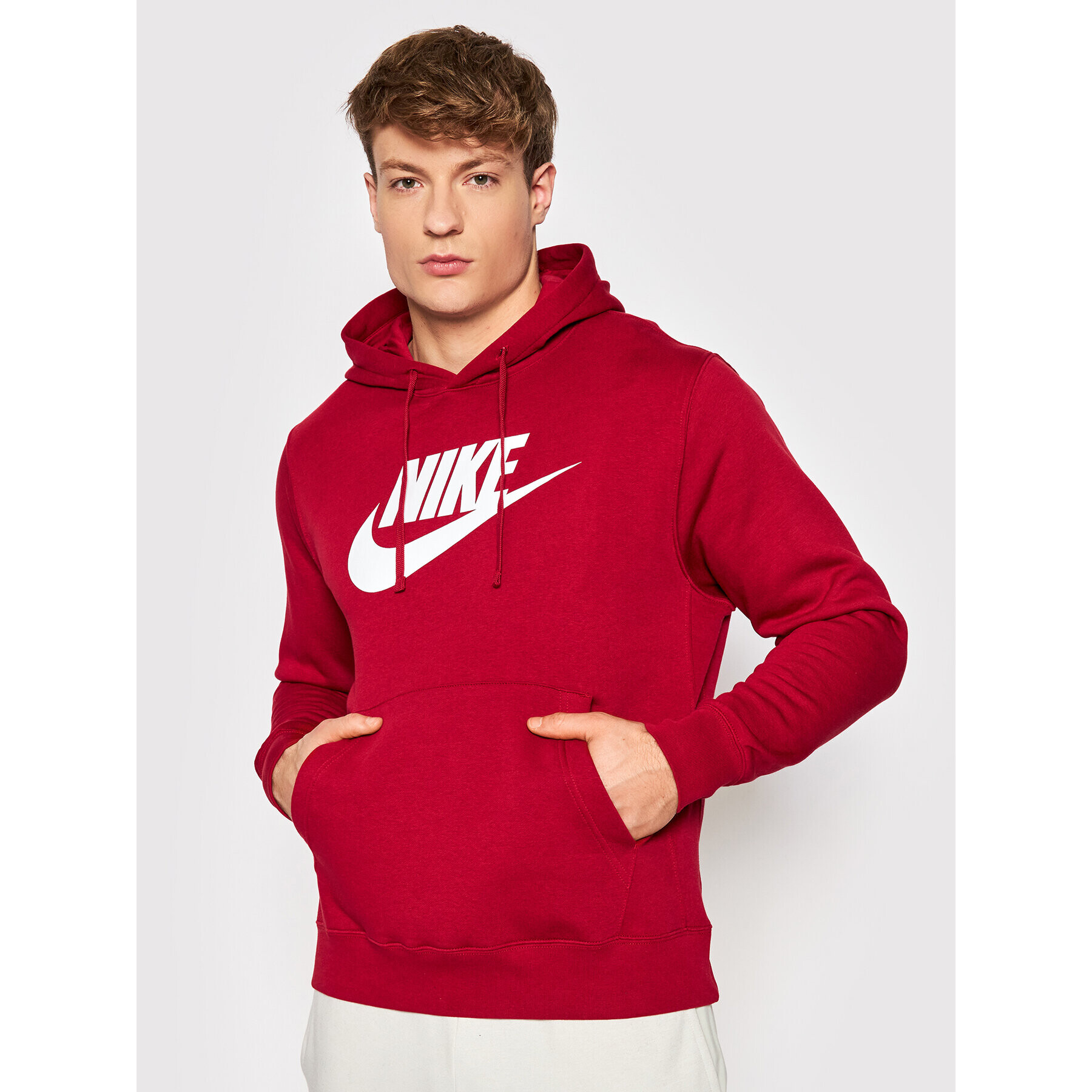 Nike Суитшърт Sportswear Club BV2973 Бордо Standard Fit - Pepit.bg