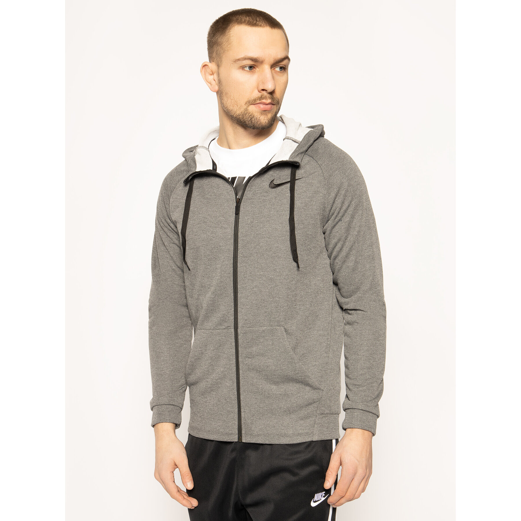 Nike Суитшърт Dry Hoodie Fz Fleece 860465 Сив Standard Fit - Pepit.bg