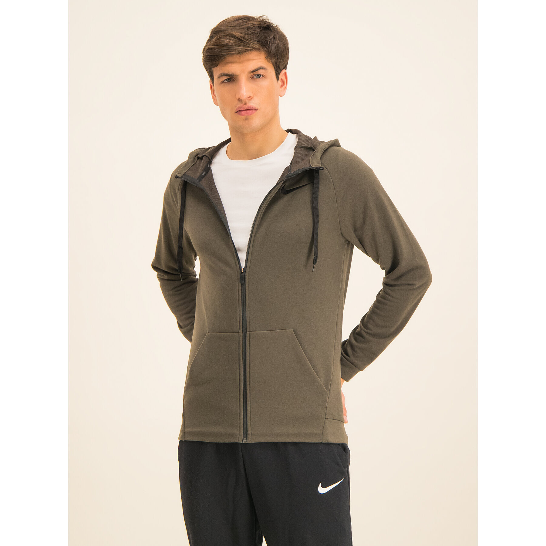 Nike Суитшърт Dry Hoodie Fz Fleece 860465 Зелен Standard Fit - Pepit.bg