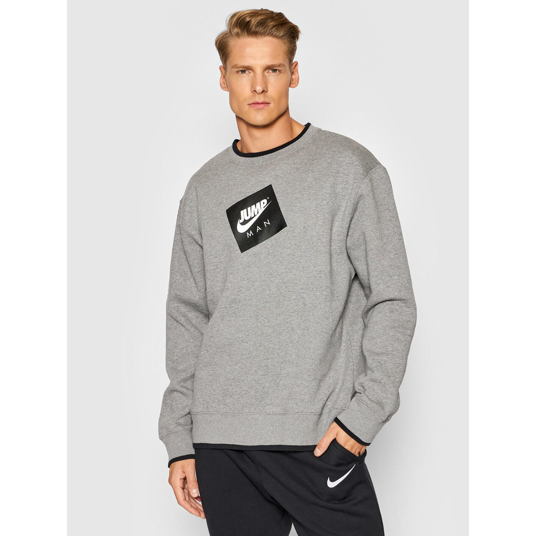 Nike Суитшърт Jordan Jumpman Classics CV2370 Сив Standard Fit - Pepit.bg