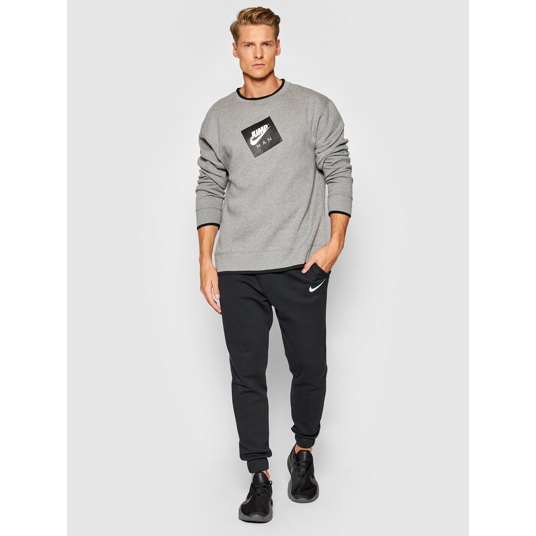 Nike Суитшърт Jordan Jumpman Classics CV2370 Сив Standard Fit - Pepit.bg