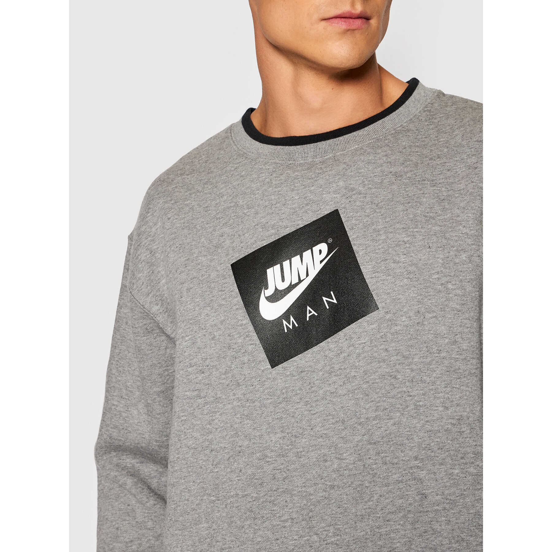 Nike Суитшърт Jordan Jumpman Classics CV2370 Сив Standard Fit - Pepit.bg