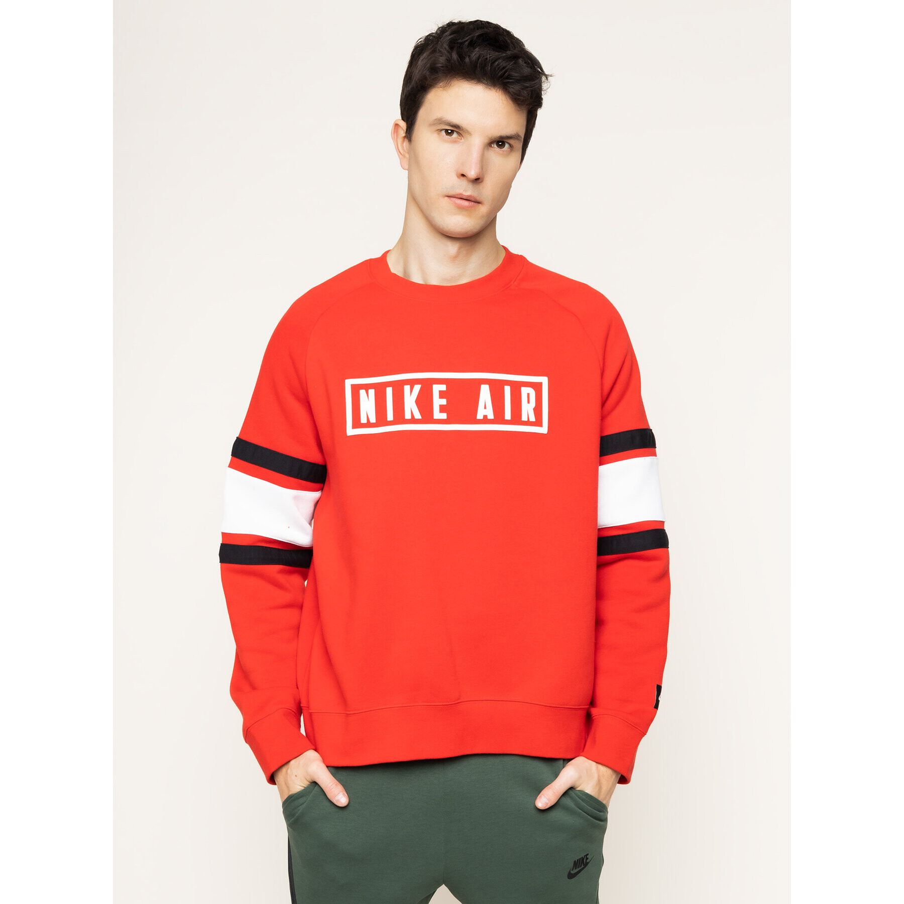 Nike Суитшърт Nsw Crew BV5156 Червен Loose Fit - Pepit.bg