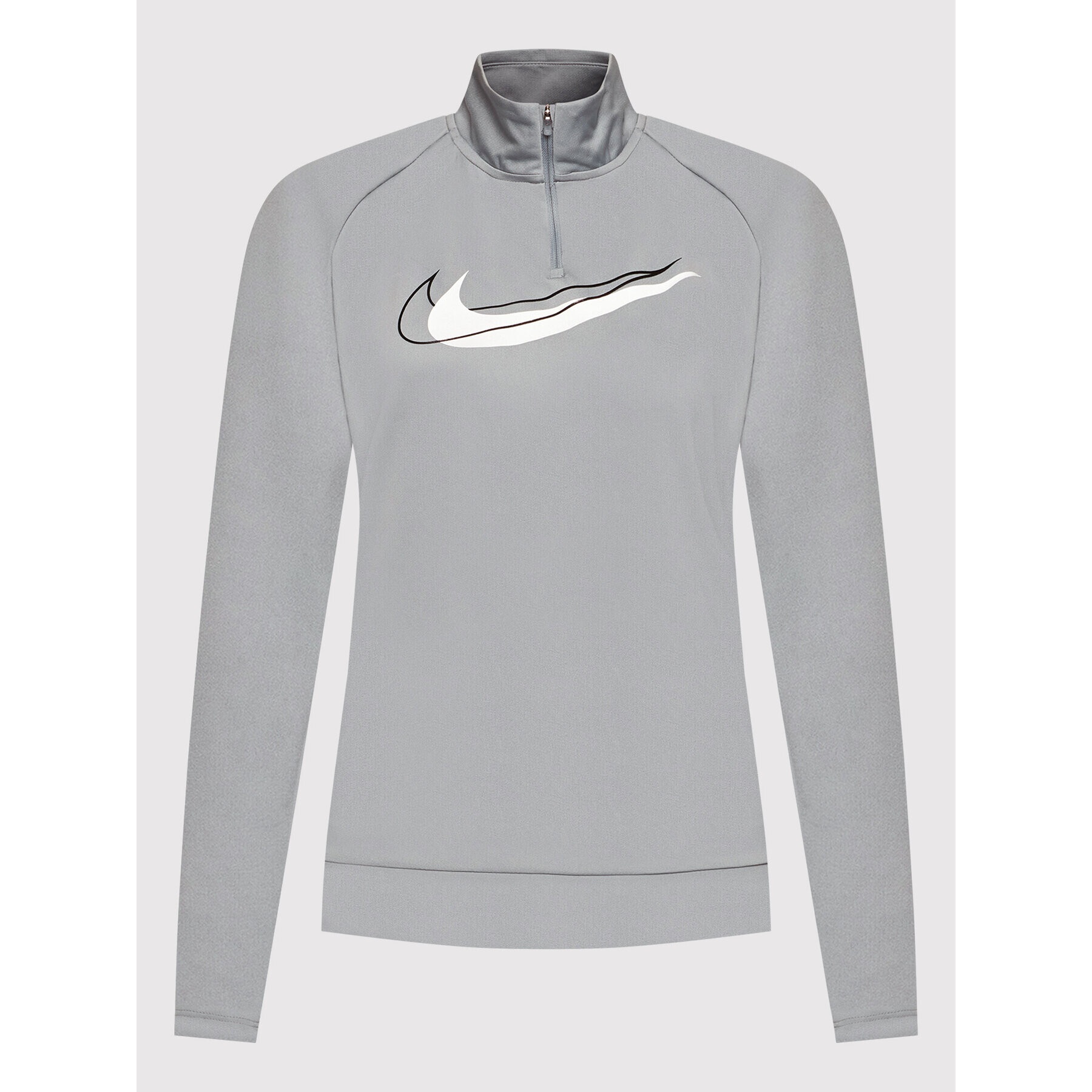 Nike Суитшърт от техническо трико Swoosh Run DD4902 Сив Regular Fit - Pepit.bg