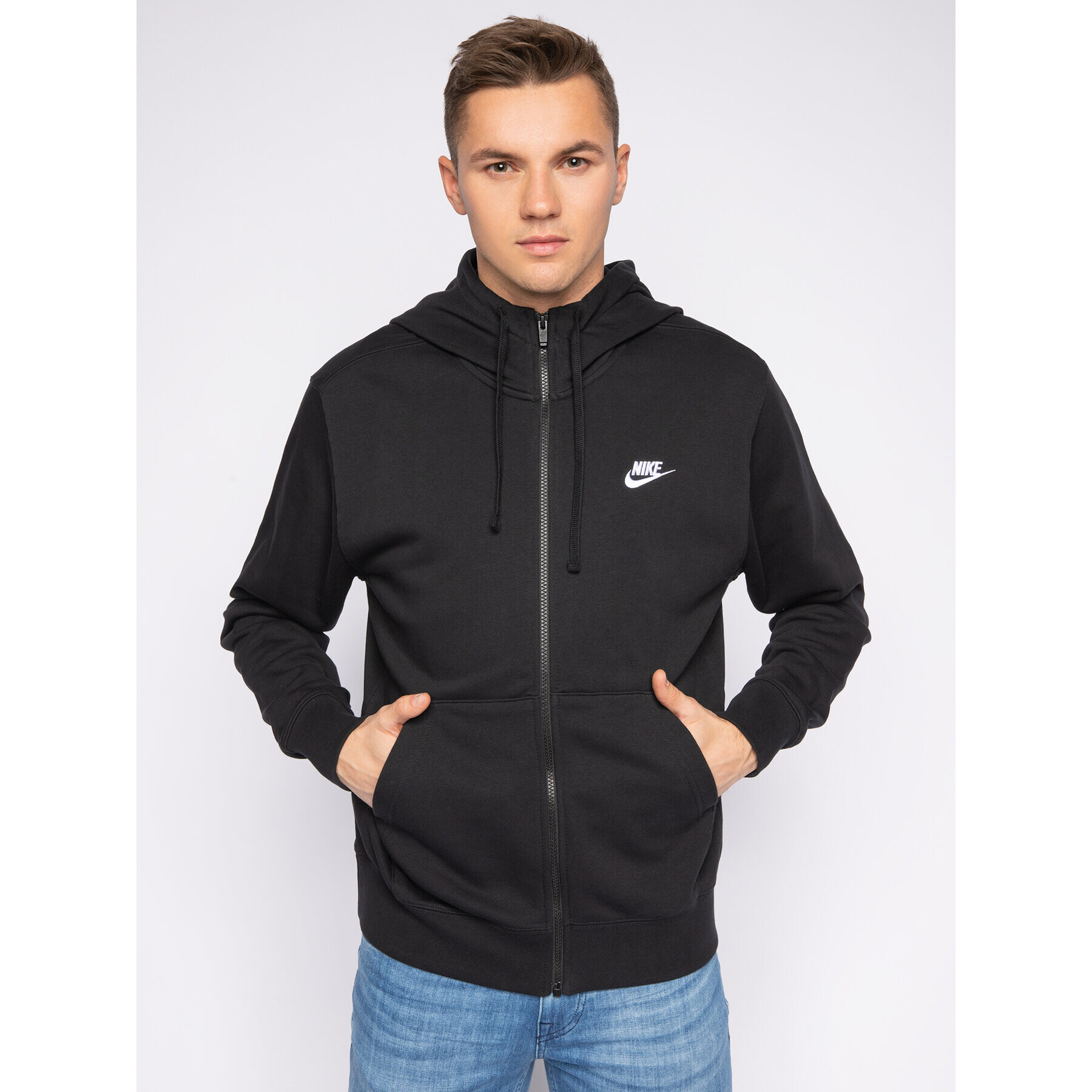 Nike Суитшърт Sportswear Club BV2648 Черен Standard Fit - Pepit.bg