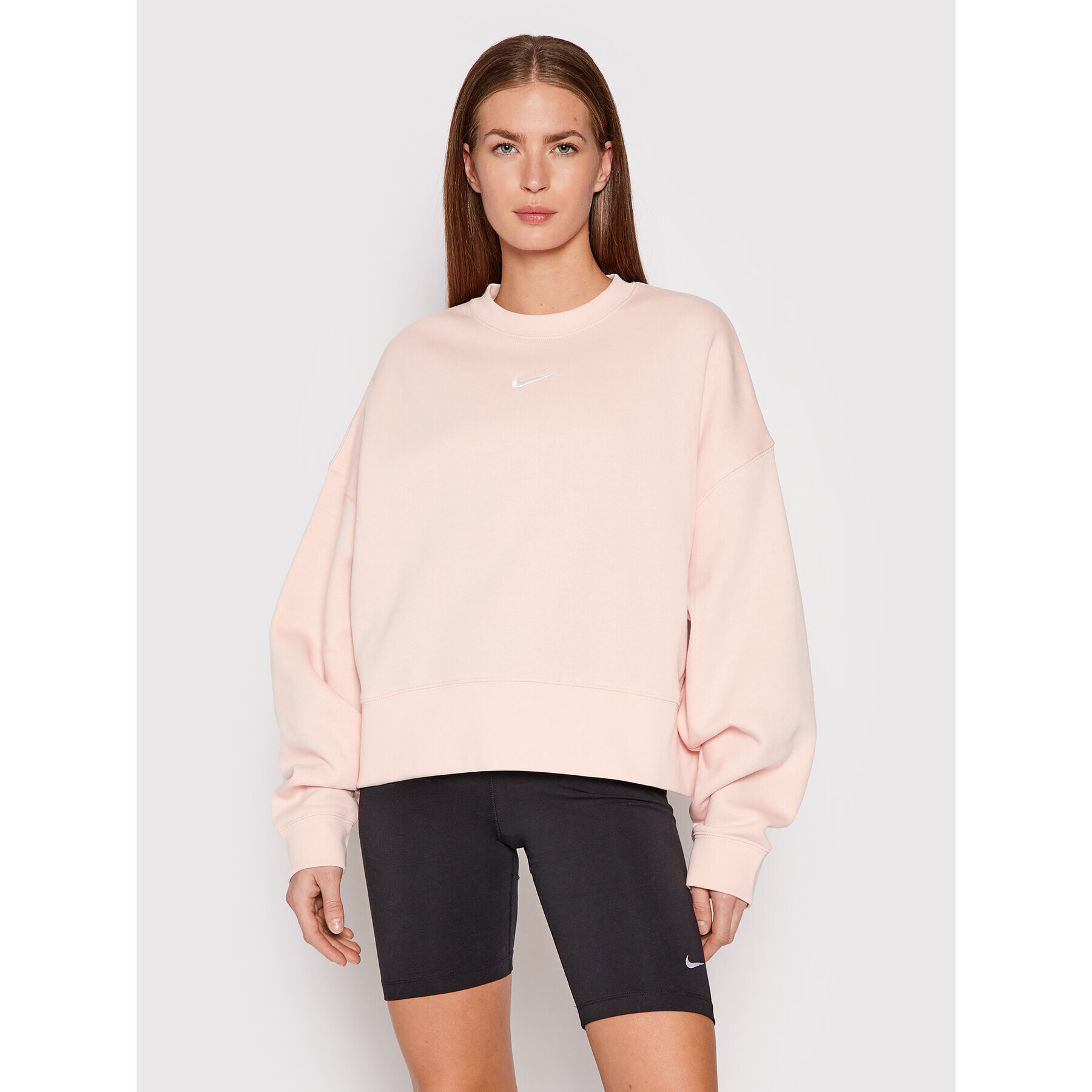 Nike Суитшърт Sportswear Collection Essentials DJ7665 Розов Oversize - Pepit.bg